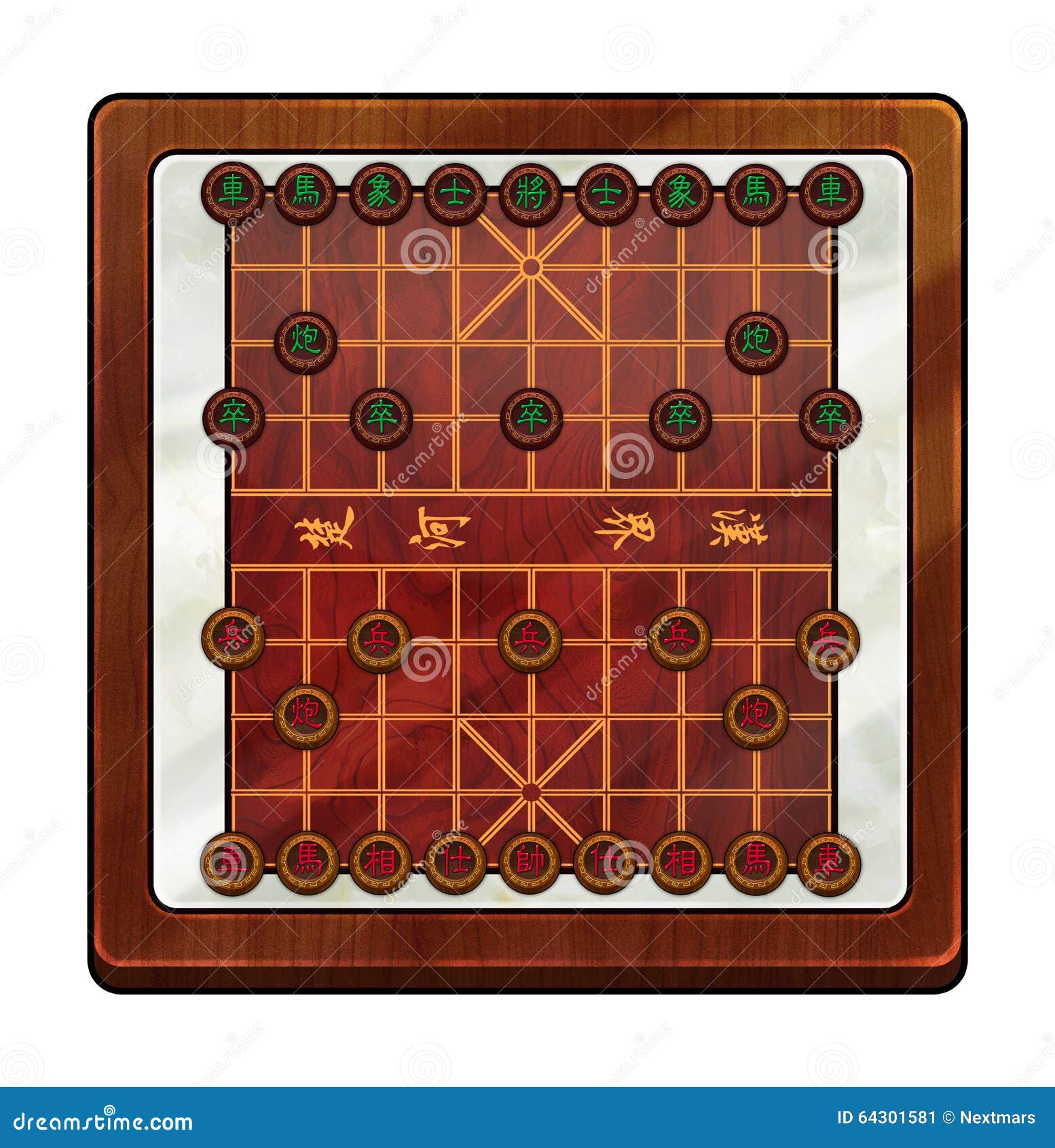 Jogo de tabuleiro xiangqi chinês tradicional 3d com tabuleiro de