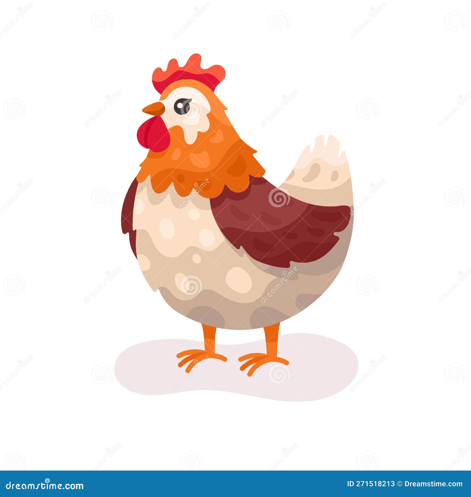 Vetor de um desenho de galinha em fundo branco animais ilustração