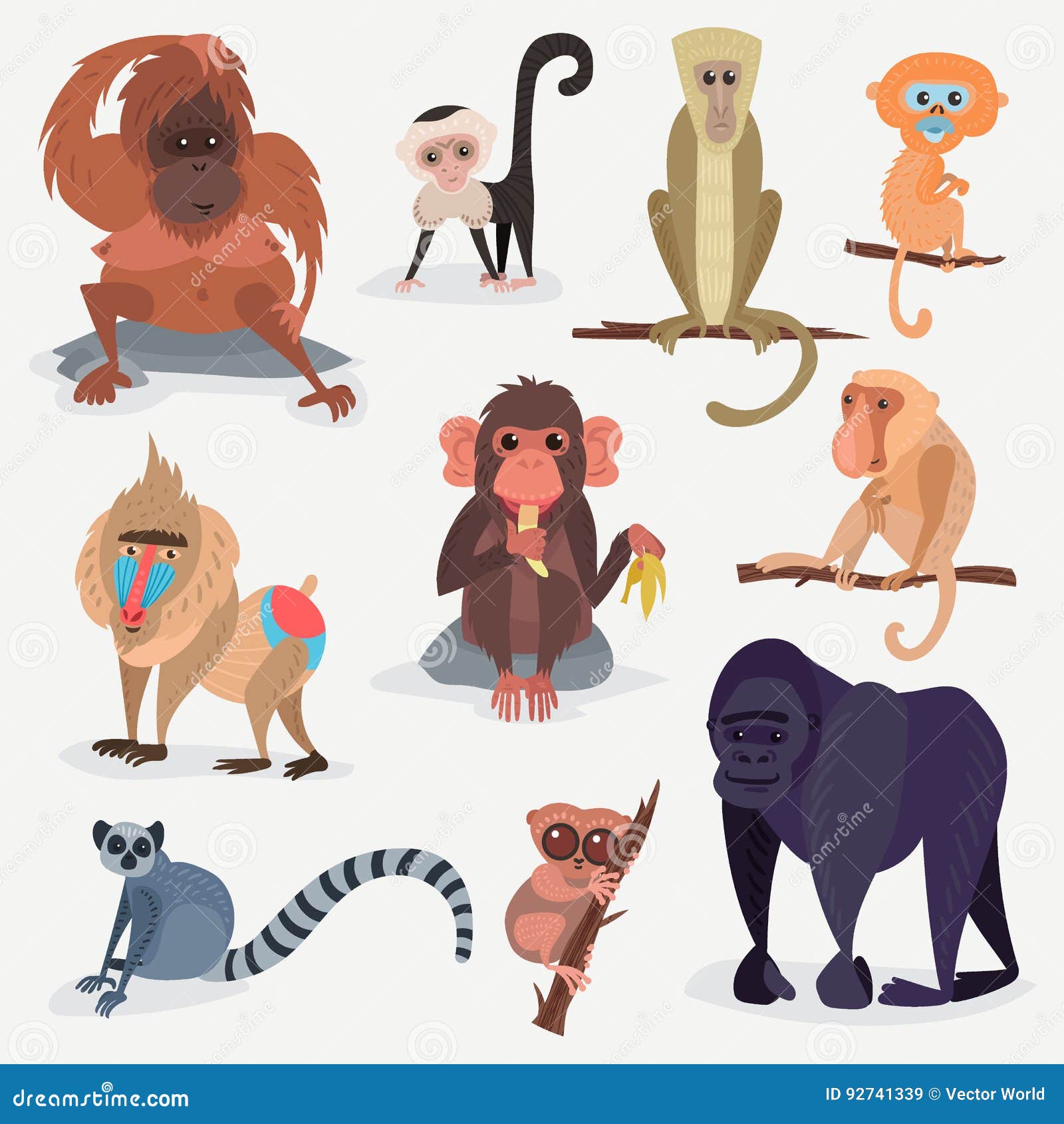 Macaco Selvagem Da Selva. Circo Safari Colorido Ou Desenho Animado  Zoológico Animal Macaco Fauna Selvagem Tendência Infantil Exóti Ilustração  do Vetor - Ilustração de bebê, infância: 193881599