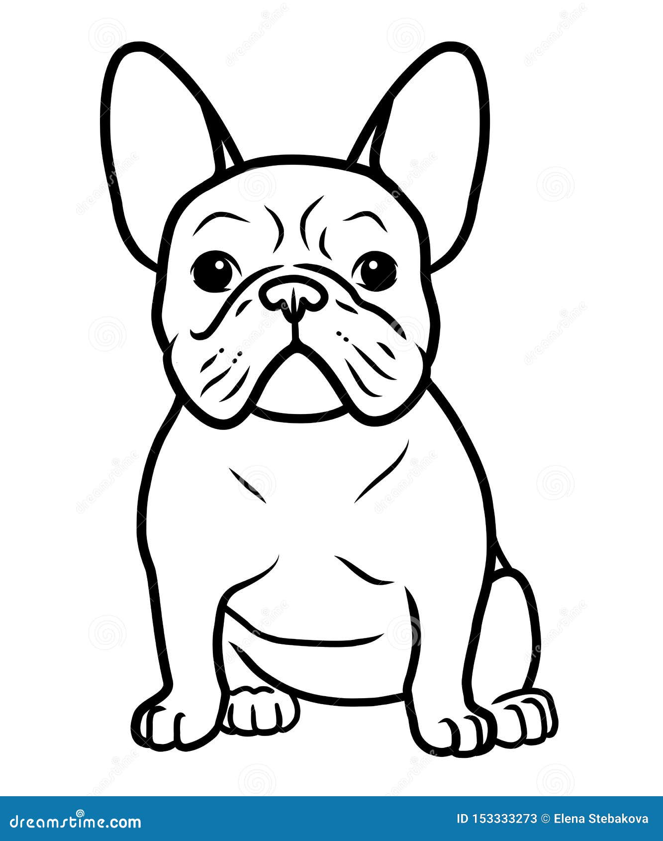 Desenho Simples Da Cara Do Cão Dos Desenhos Animados Ilustração do