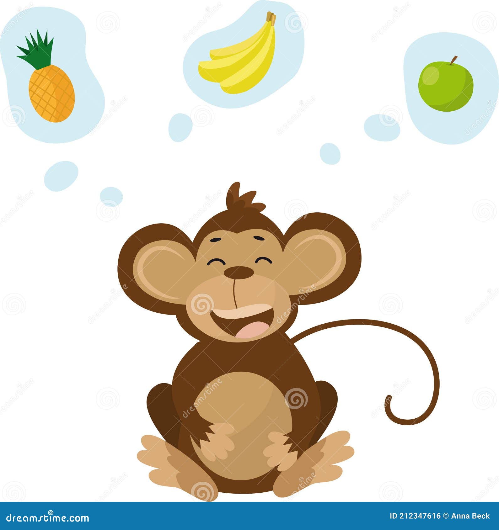 ilustração vetorial de um macaco em um estilo de desenho animado