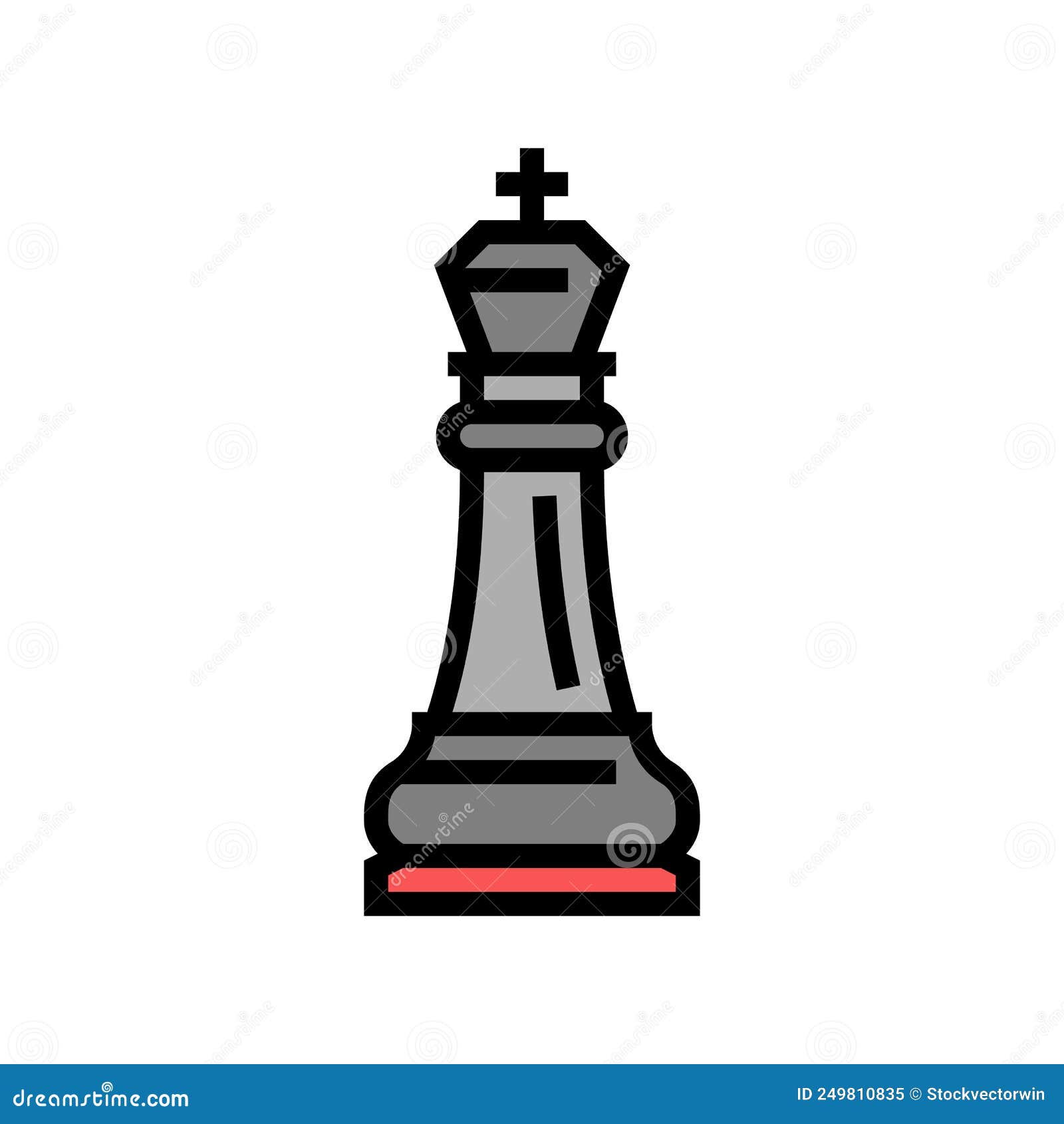 Ilustração Vetorial Do ícone De Cor De Xadrez Do Rei Ilustração do Vetor -  Ilustração de jogar, jogo: 249810835