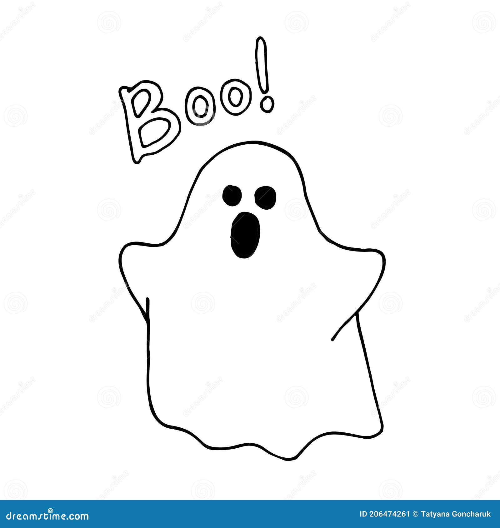 ilustração em vetor de halloween pequena linha de desenho animado fantasma  em fundo branco. 10443971 Vetor no Vecteezy