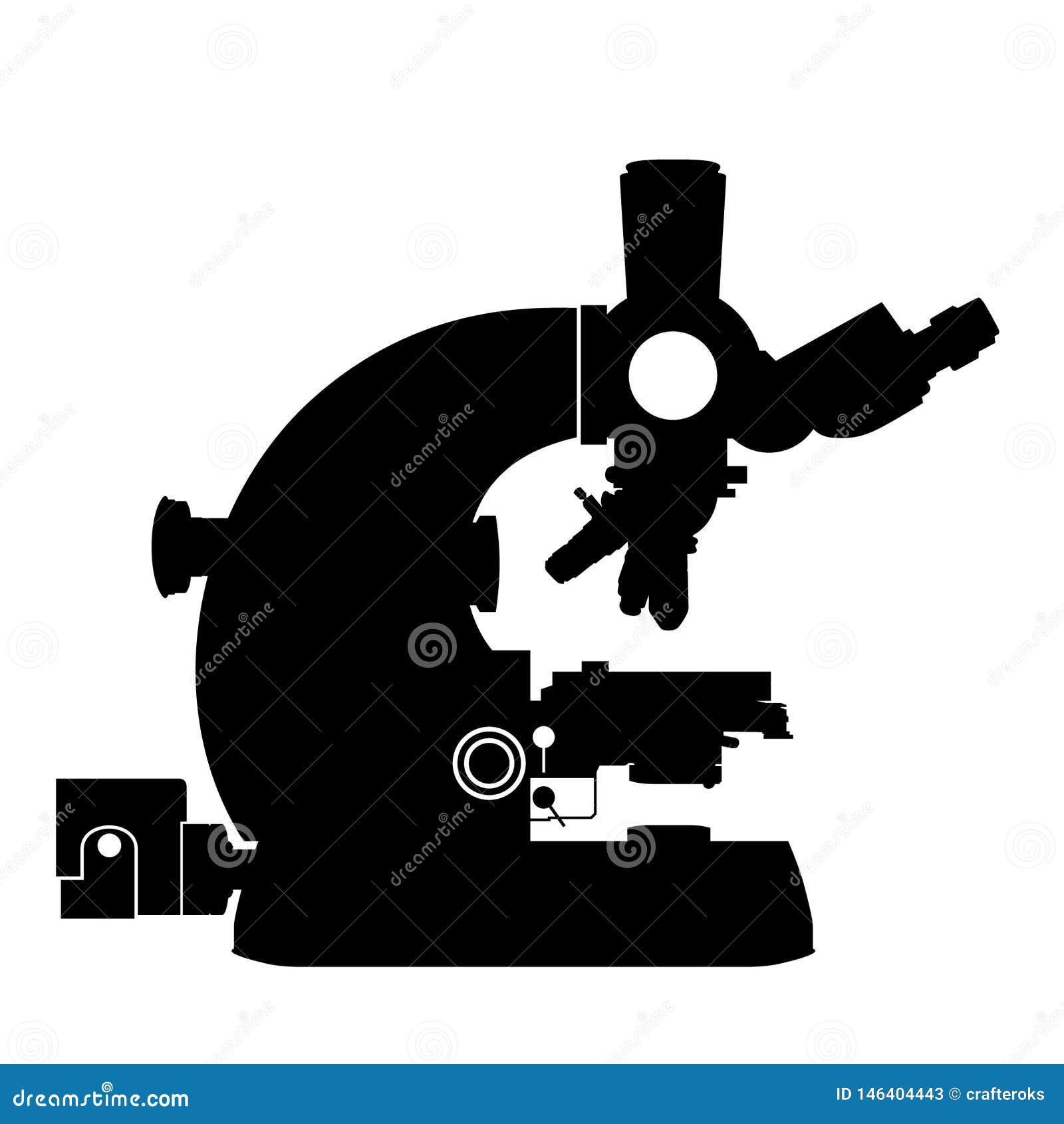 Cone Colorido Do Microscópio. Ilustração Vetorial No Estilo Dos