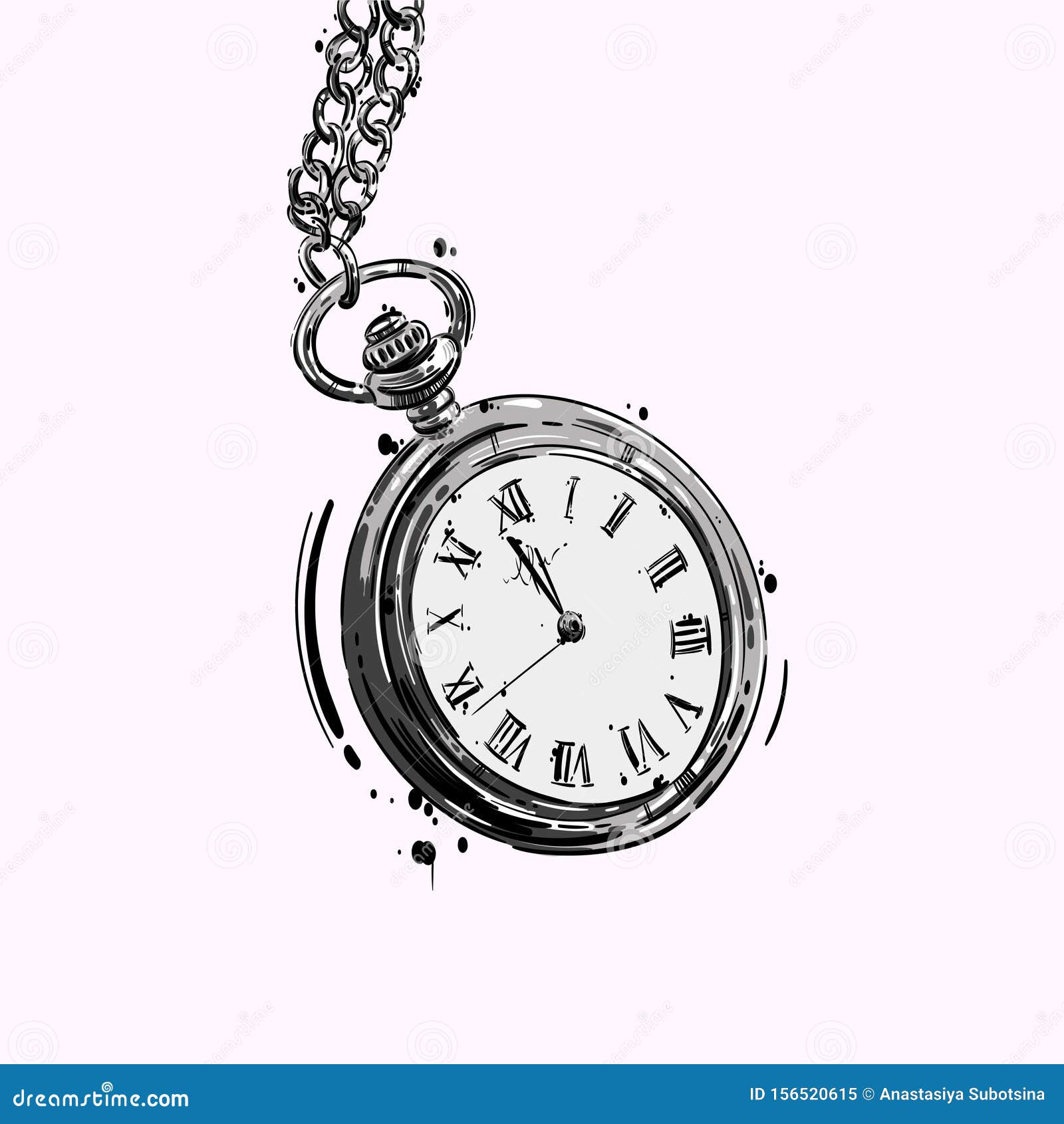 Prominente Magnético dolor Ilustración Abstracta De Un Reloj De Bolsillo En Una Cadena Ilustración del  Vector - Ilustración de hombres, manos: 156520615