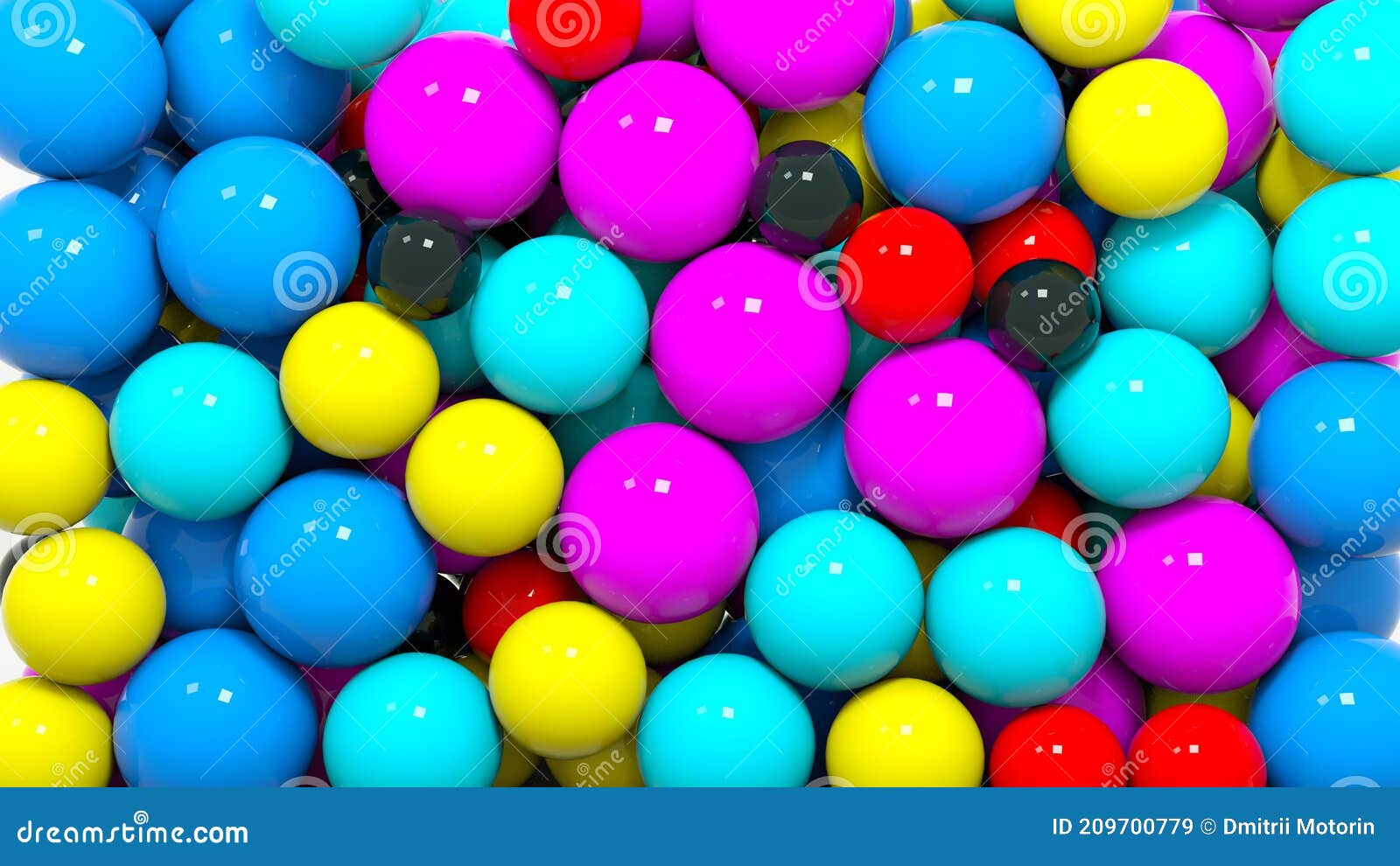 Ilustración 3d De Bolas Multicolores. Papel Tapiz De Colores Diferentes  Para El Diseño Stock de ilustración - Ilustración de burbuja, espacio:  209700779