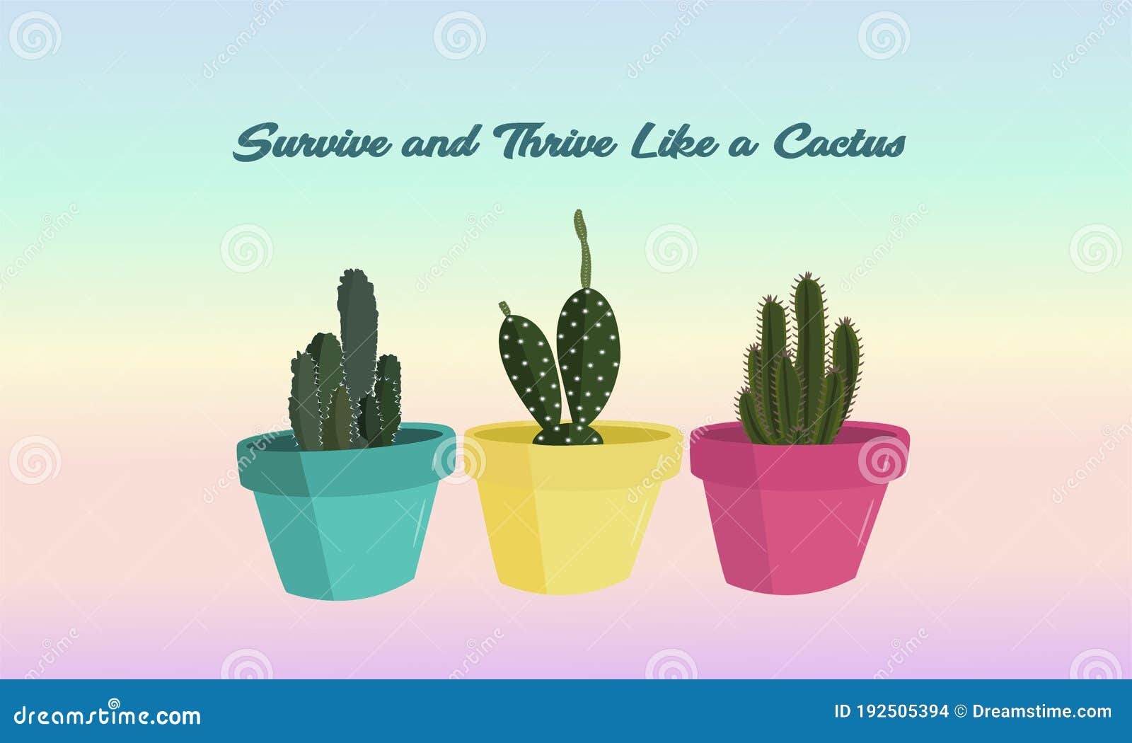 Ilustracion De Cactus Con Jarron Colorido Stock De Ilustracion Ilustracion De Ilustracion Colorido 192505394
