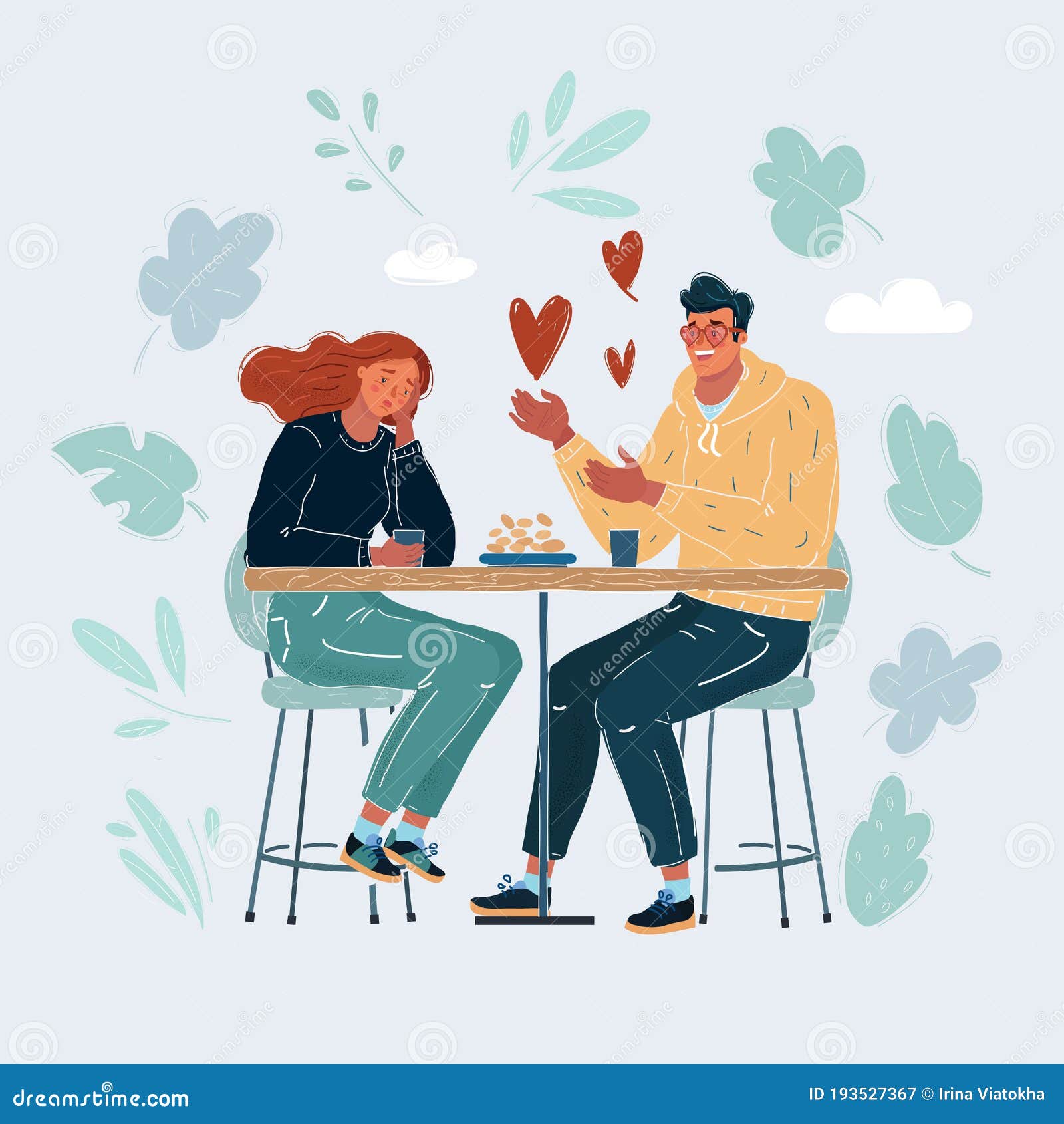 Ilustración De Dibujos Animados De Amor No Correspondido. Sentimientos No Recíprocos Mala Fecha Stock de ilustración - Ilustración de nervioso, vector: 193527367 Ilustración De Dibujos Animados De Amor No Correspondido. Sentimientos No Recíprocos Mala Fecha Stock de ilustración - Ilustración de nervioso, vector: 193527367