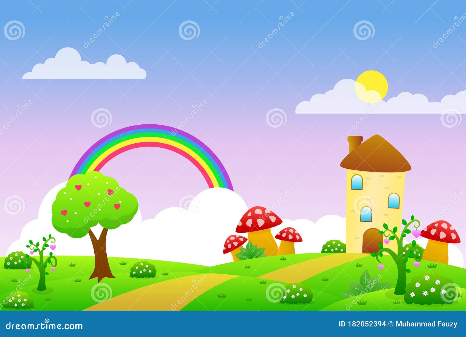 Ilustración De Dibujos Animados De Fantasía Natural Con Diseño Bonito Ilustración del Vector - Ilustración de criatura, nubes: 182052394 Ilustración De Dibujos Animados De Fantasía Natural Con Diseño Bonito Ilustración del Vector - Ilustración de criatura, nubes: 182052394