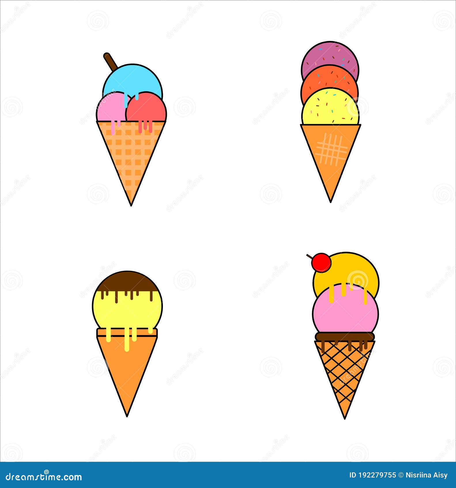 Ilustración De Dibujos Animados De Helado Ilustración del Vector - Ilustración de alimento, hielo: 192279755 Ilustración De Dibujos Animados De Helado Ilustración Del Vector - Ilustración De Alimento, Hielo: 192279755