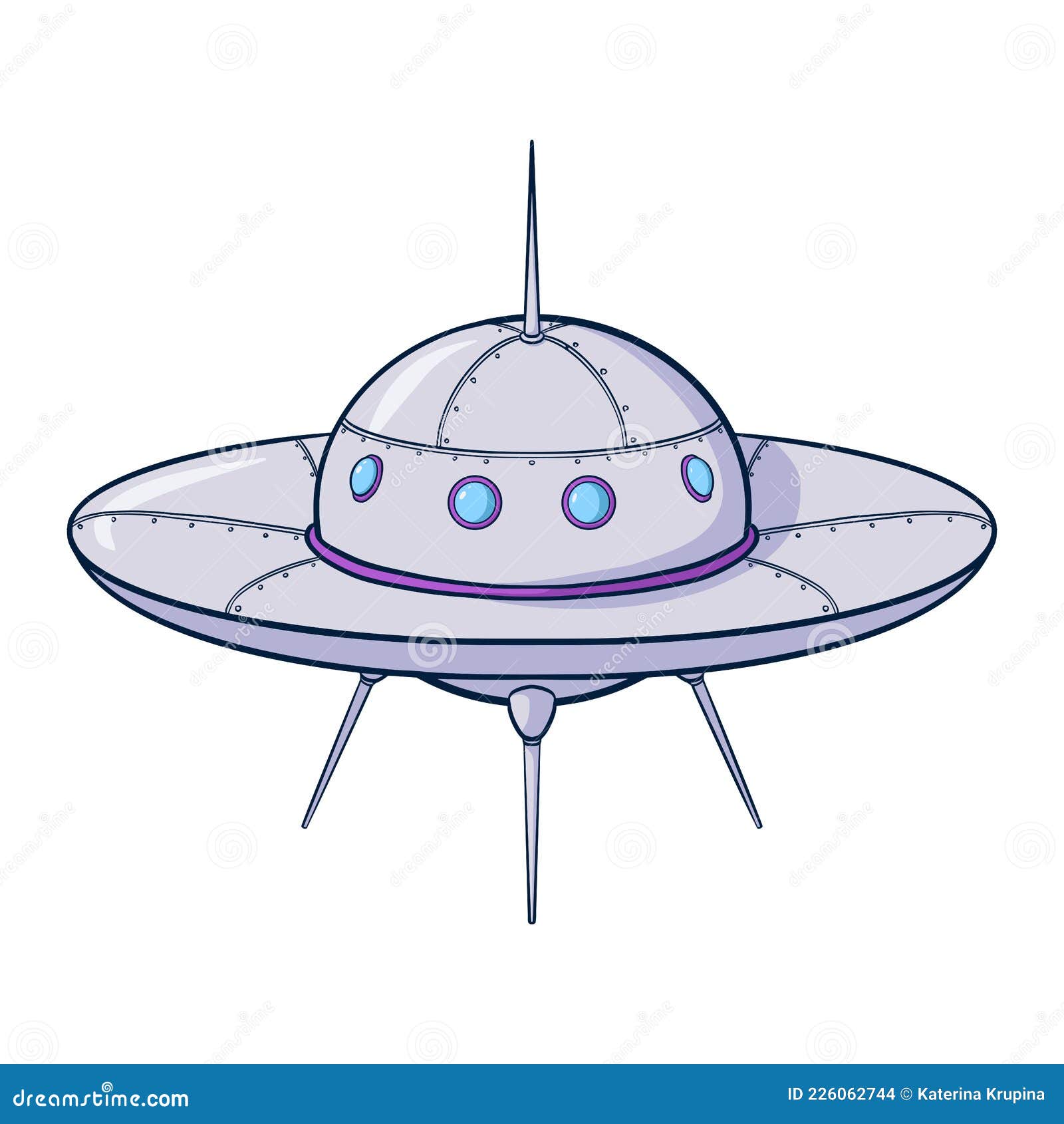 Ilustración De Dibujos Animados De La Nave Espacial. Plantilla De Vectores  De Naves Espaciales Dibujada a Mano Para La Decoración Ilustración del  Vector - Ilustración de contorno, infantil: 226062744