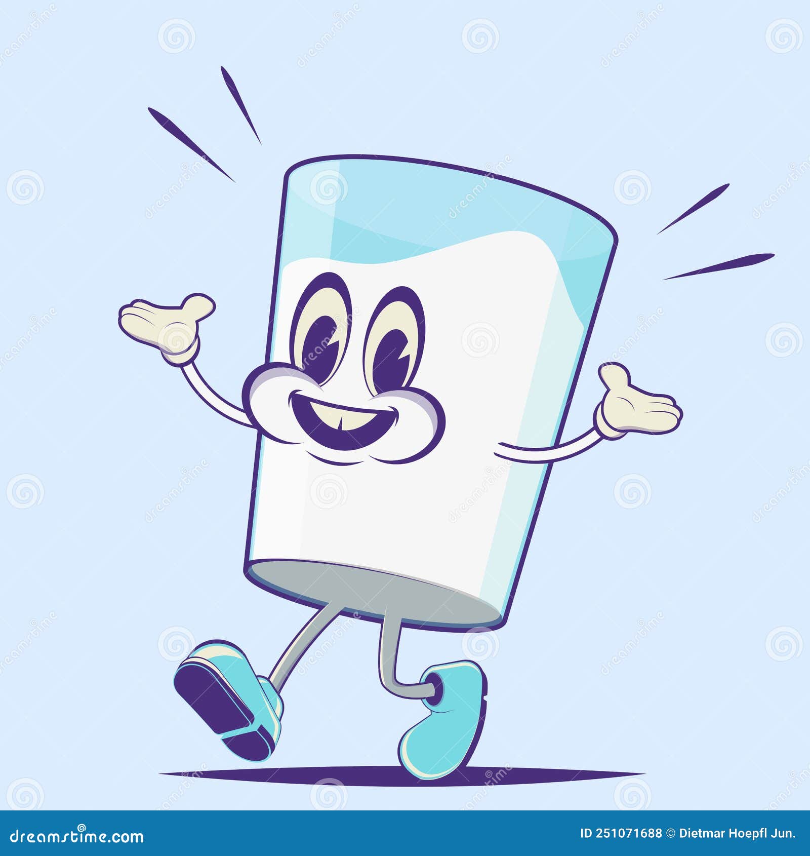Ilustración De Dibujos Animados Retro Divertidos De Un Vaso De Leche Que Camina Ilustración del Vector - Ilustración de lindo, caminar: 251071688 Ilustración De Dibujos Animados Retro Divertidos De Un Vaso De Leche Que Camina Ilustración del Vector - Ilustración de lindo, caminar: 251071688