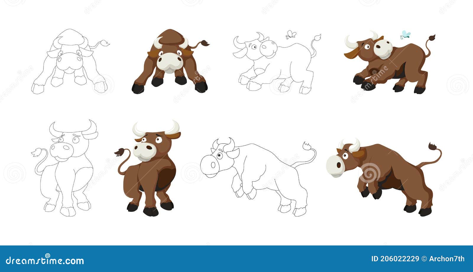 Ilustración De Estilo De Dibujos Animados Vectoriales Del Libro De Colorear Animales De Granja De Toros Conjunto De Páginas Ilustración del Vector - Ilustración de carne, granja: 206022229 Ilustración De Estilo De Dibujos Animados Vectoriales Del Libro De Colorear Animales De Granja De Toros Conjunto De Páginas Ilustración del Vector - Ilustración de carne, granja: 206022229