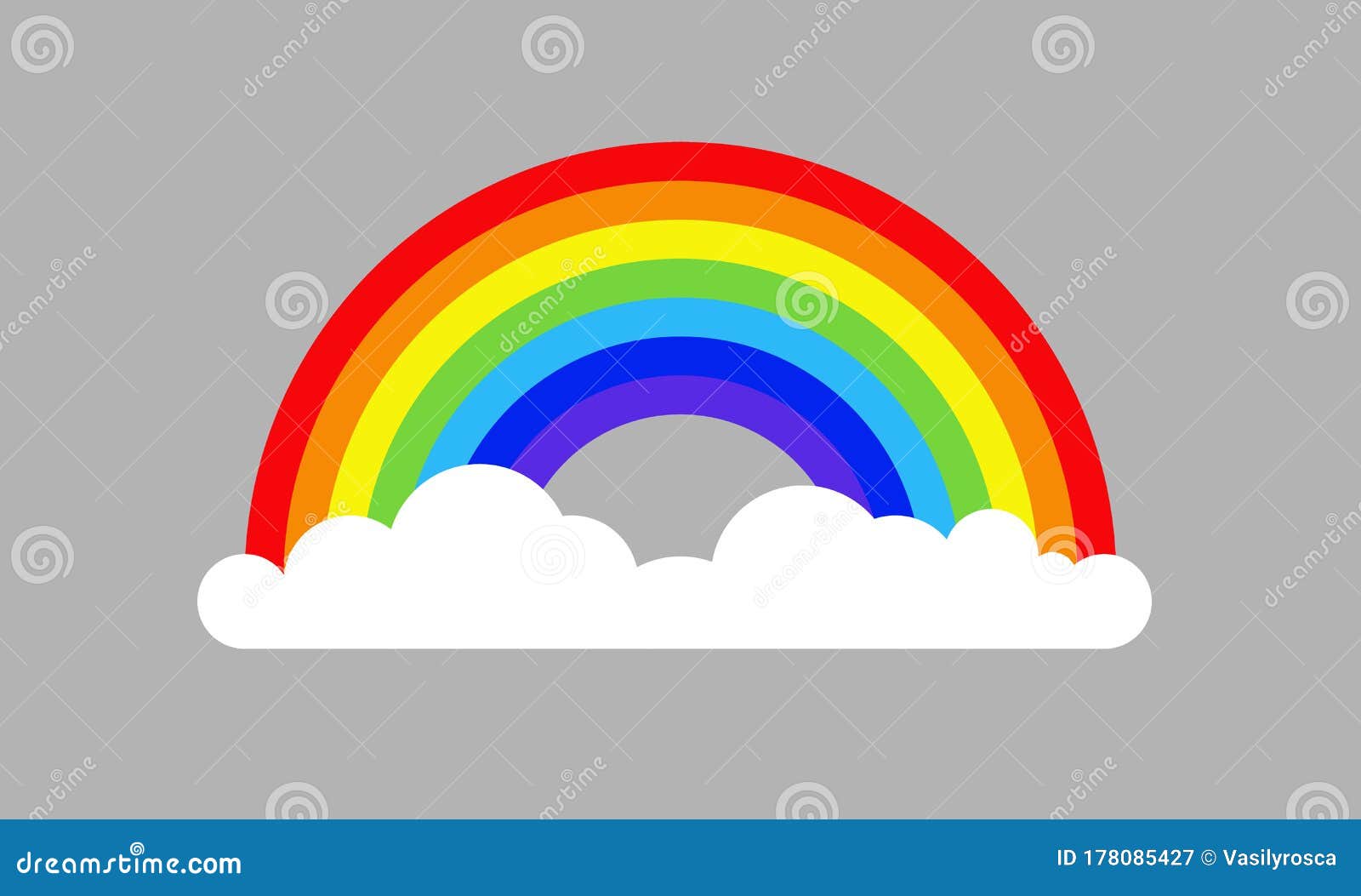 Ilustración De Icono De Nube Arco Iris. Fondo Arcoiris Aislamiento Diseño  De Dibujos Animados Clipart Ilustración del Vector - Ilustración de nube,  rayos: 178085427