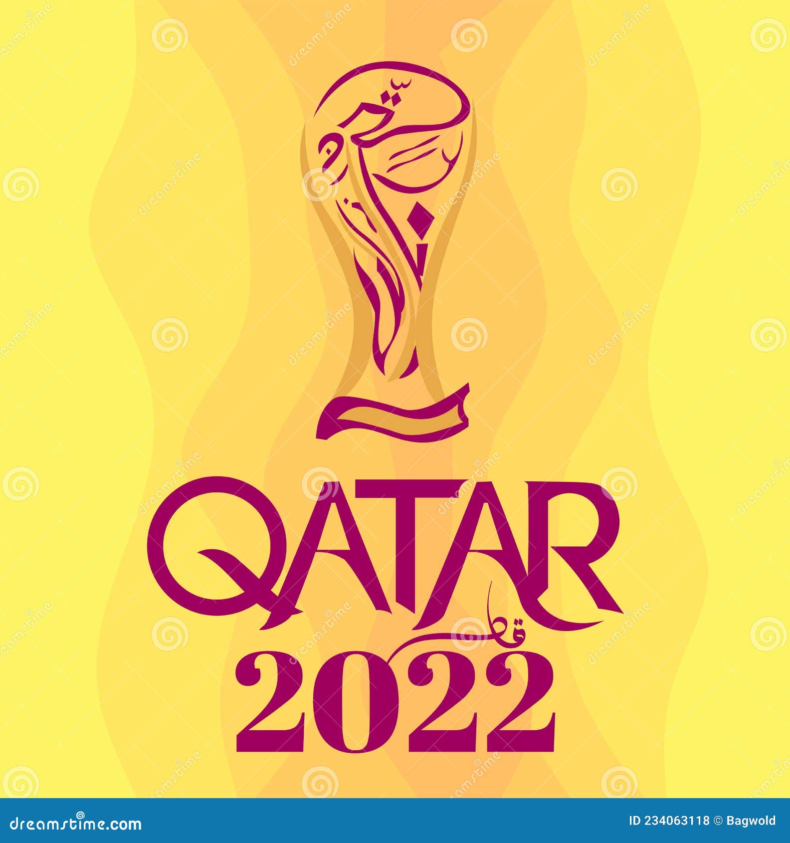 Ilustración De La Copa Mundial De Fútbol De Qatar 2022 Foto de archivo Ilustración de concepto, naturalizado: 234063118