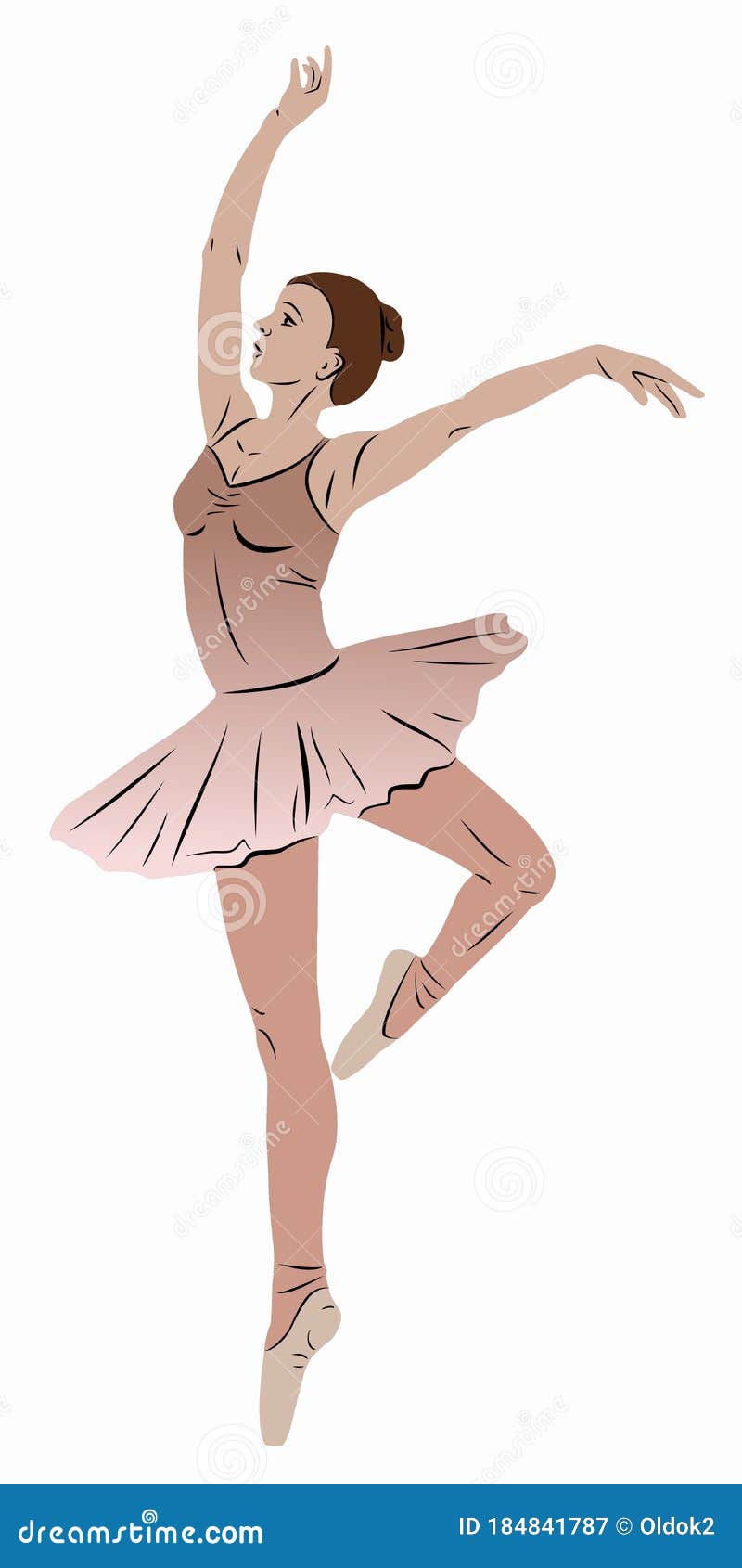 Ilustración De Un Dibujo Vectorial De Bailarina De Ballet Ilustración del  Vector - Ilustración de etiqueta, bailarina: 184841787