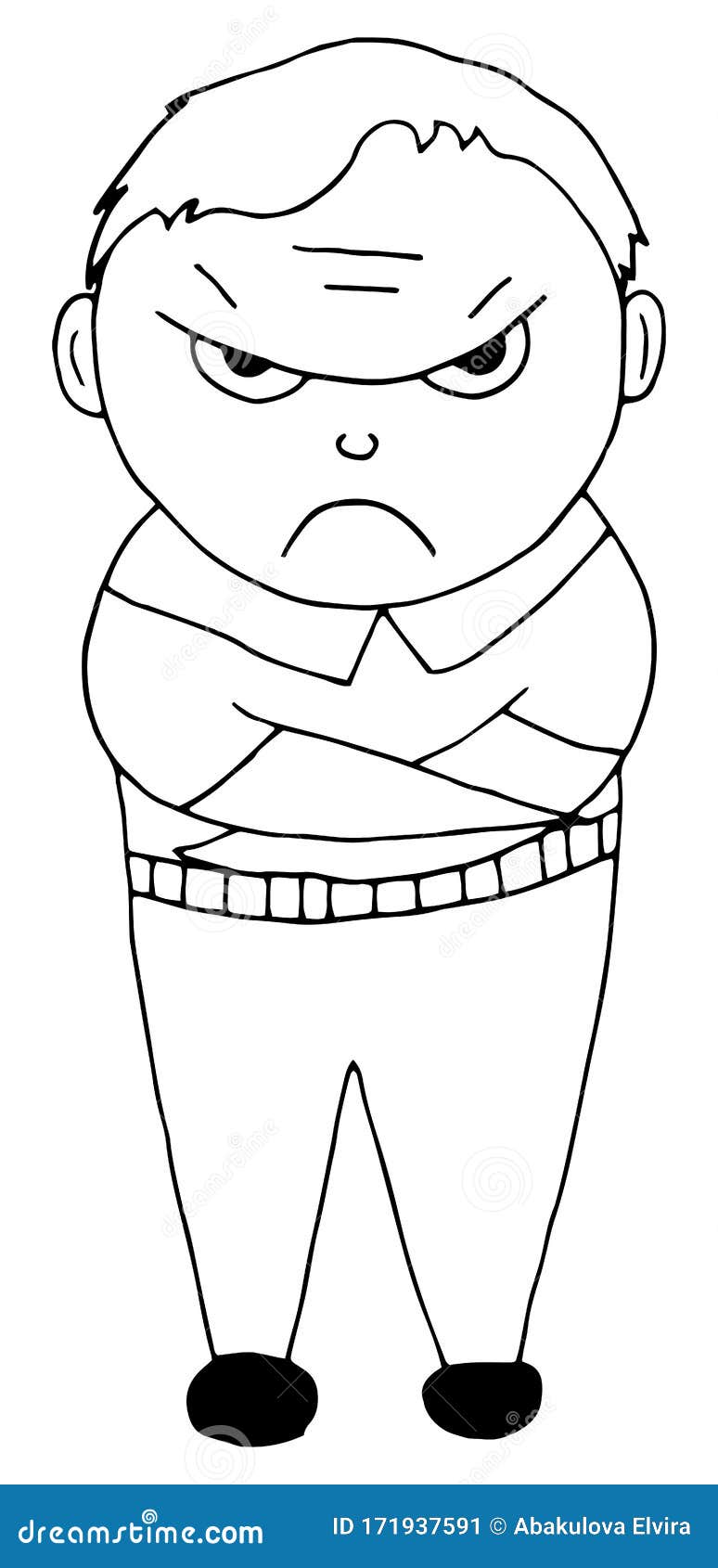 Ilustración De Un Niño Enojado Con Un Fondo Blanco Caricatura Ilustración  del Vector - Ilustración de colorante, expresiones: 171937591