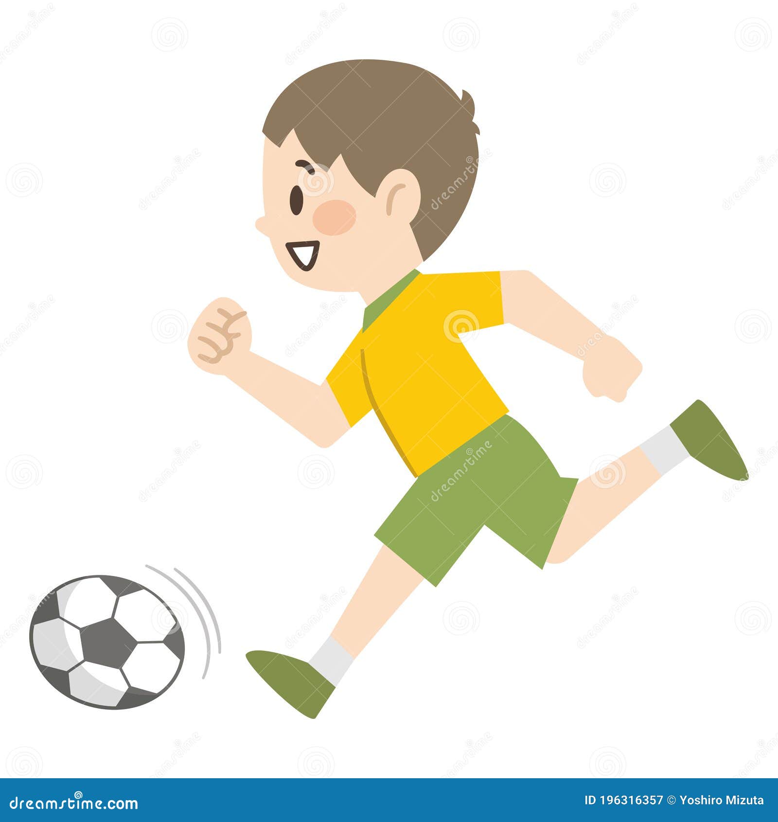 Ilustración De Un Niño Jugando Fútbol Ilustración del Vector - Ilustración  de lindo, fondo: 196316357