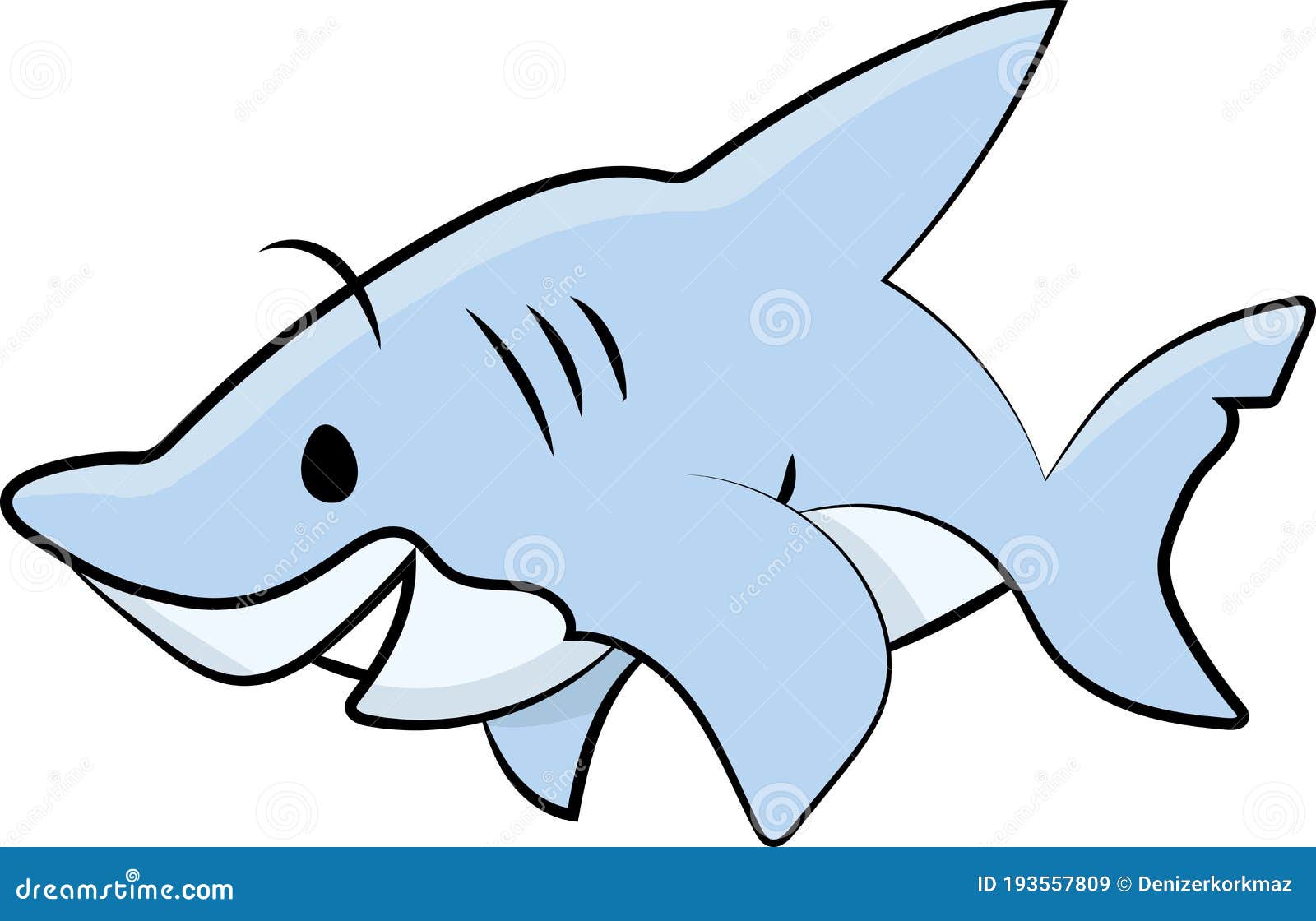 Ilustración De Vector Subacuático De Natación De Tiburones Caricaturizados Para  Niños Ilustración del Vector - Ilustración de cabritos, marina: 193557809