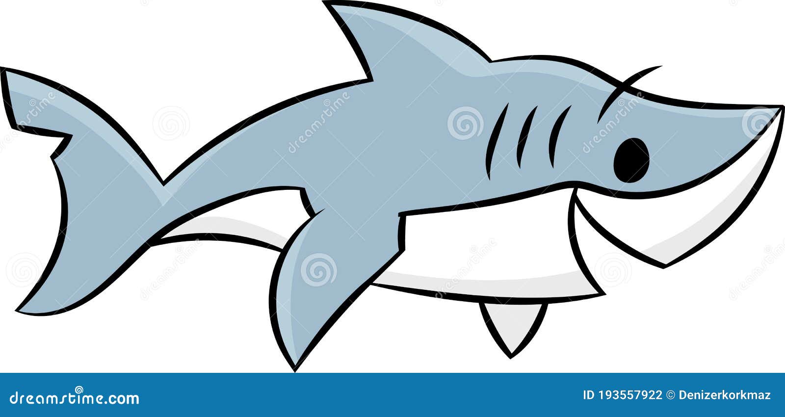 Ilustración De Vector Subacuático De Natación De Tiburones Caricaturizados Para  Niños Ilustración del Vector - Ilustración de nadada, océano: 193557922