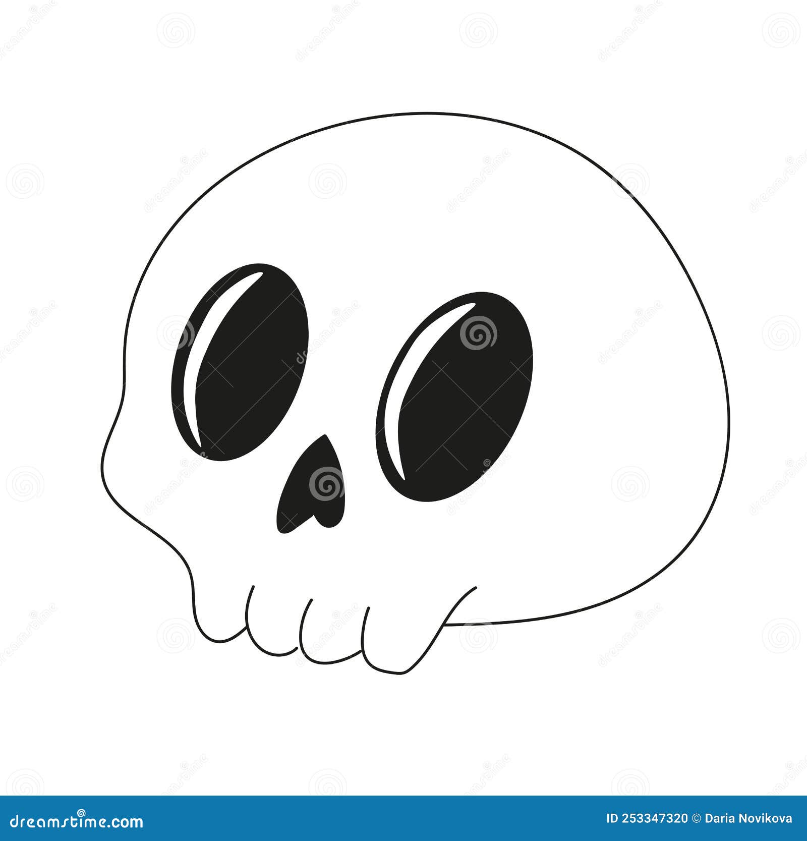 Ilustración Del Cráneo En Estilo Doodles. Calavera De Halloween. Icono Del  Cráneo. Ilustración del Vector - Ilustración de horror, espeluznante:  253347320