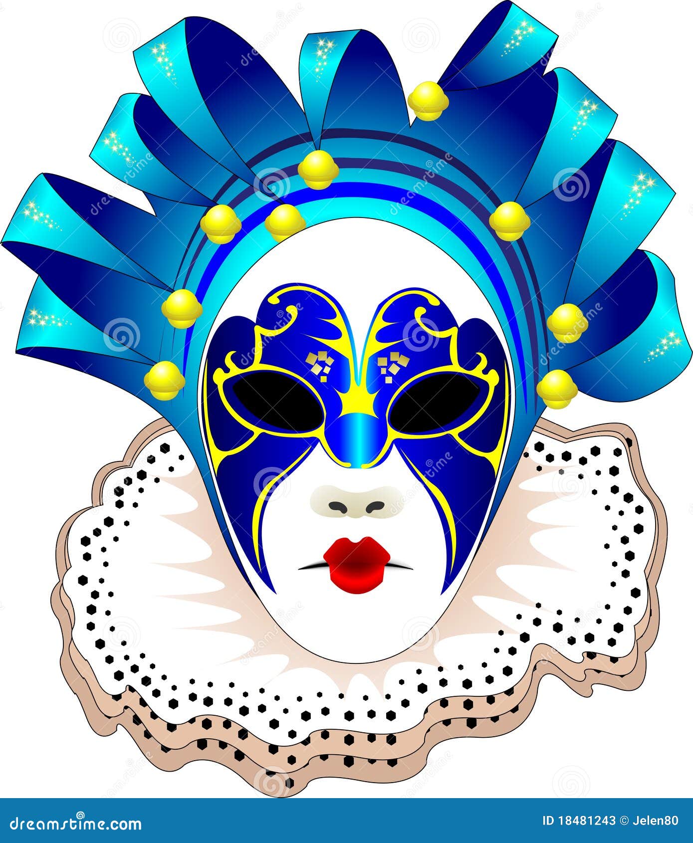 Ilustración Del Vector De La Máscara Del Carnaval Ilustración del Vector -  Ilustración de disfraz, adornado: 18481243