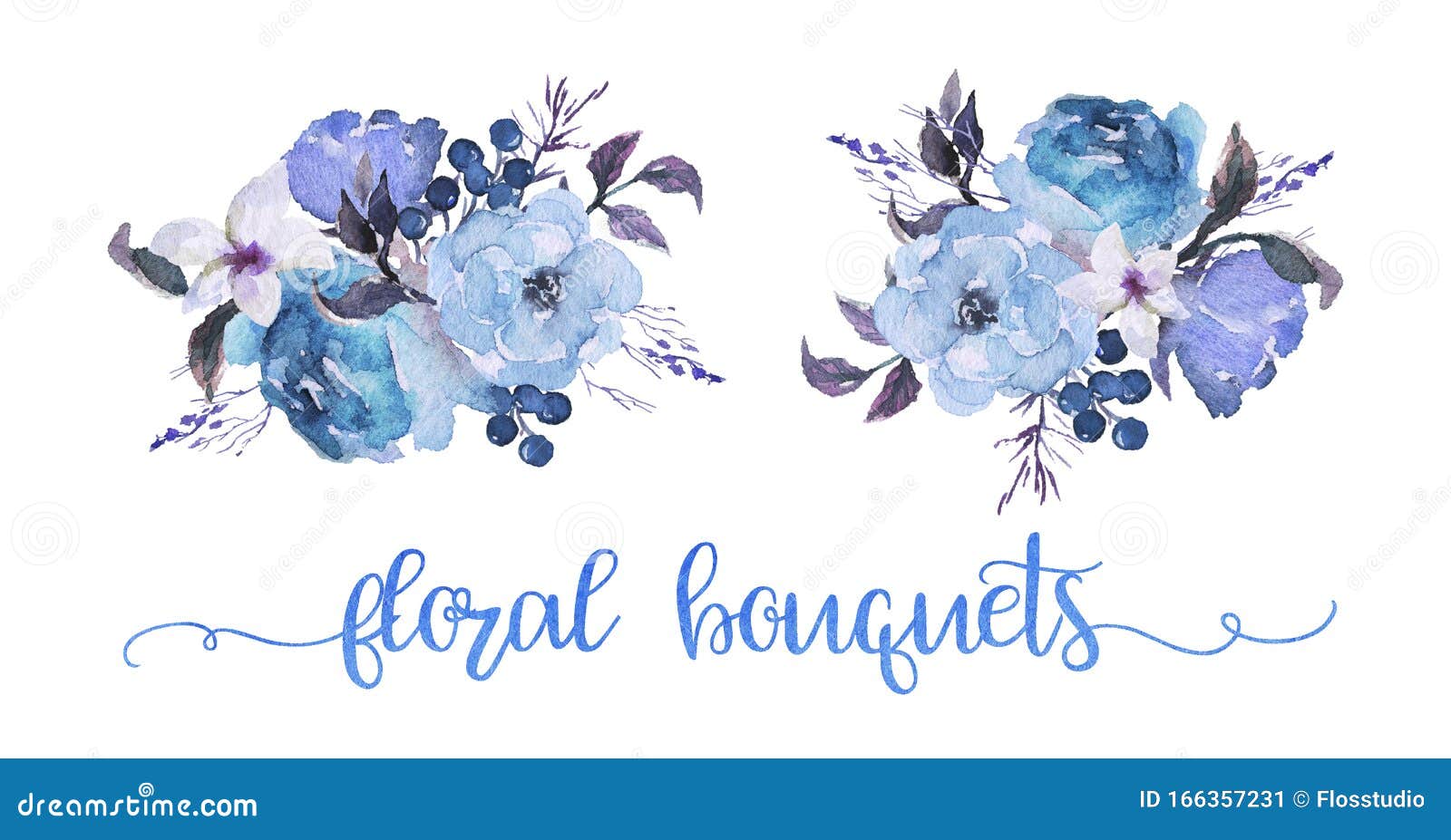 Ilustración Floral Acuarela - Dos Flores De La Mañana, Pájaro Azul, Lila,  Rosa, Ramos Azules De Verano Stock de ilustración - Ilustración de floral,  pintura: 166357231