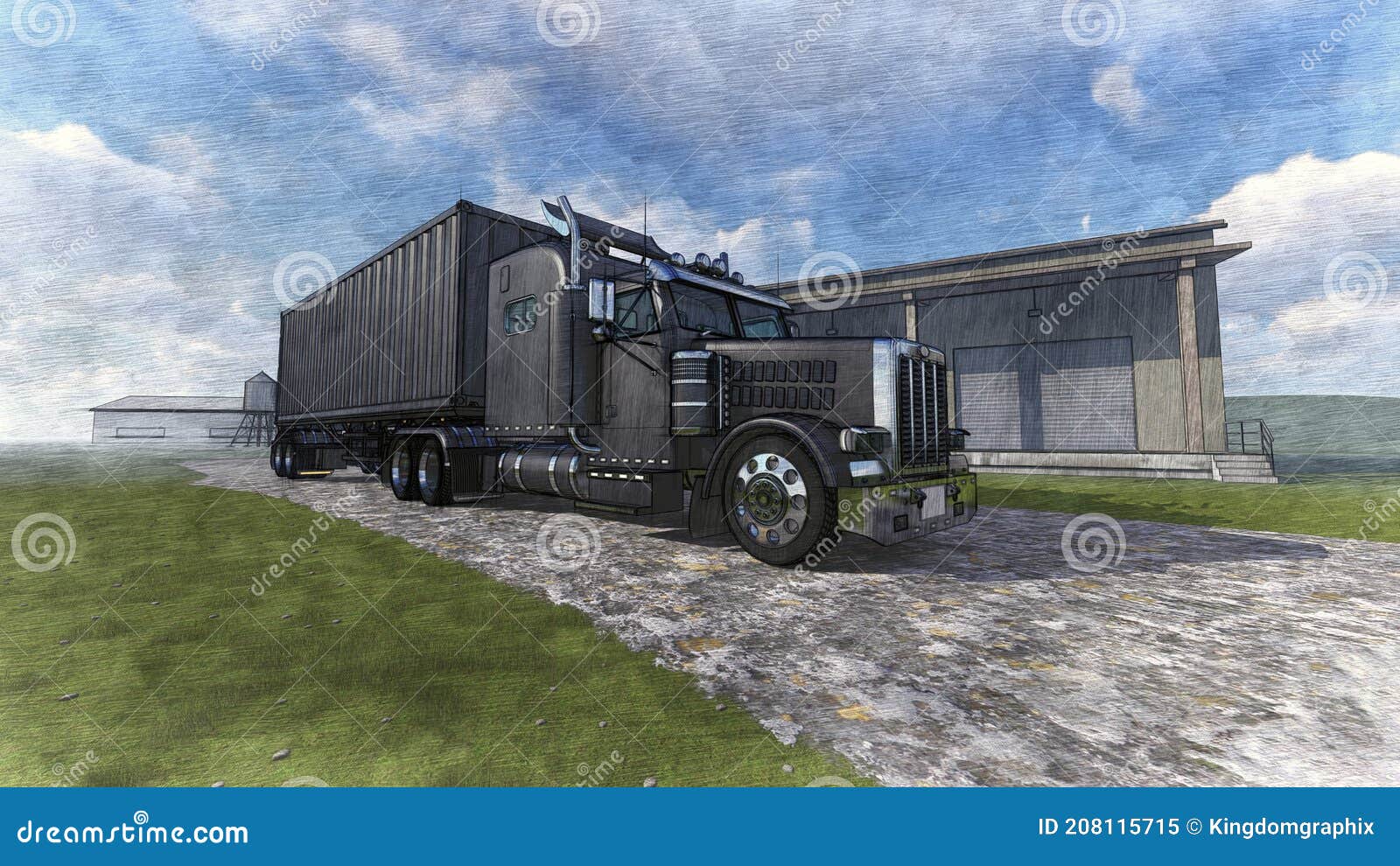 Ilustración a Lápiz De Un Camión Que Viaja Por Una Carretera Con La Nave Industrial Al Fondo Imagen de archivo - Imagen de duro, campos: 208115715 Ilustración a Lápiz De Un Camión Que Viaja Por Una Carretera Con La Nave Industrial Al Fondo Imagen de archivo - Imagen de duro, campos: 208115715