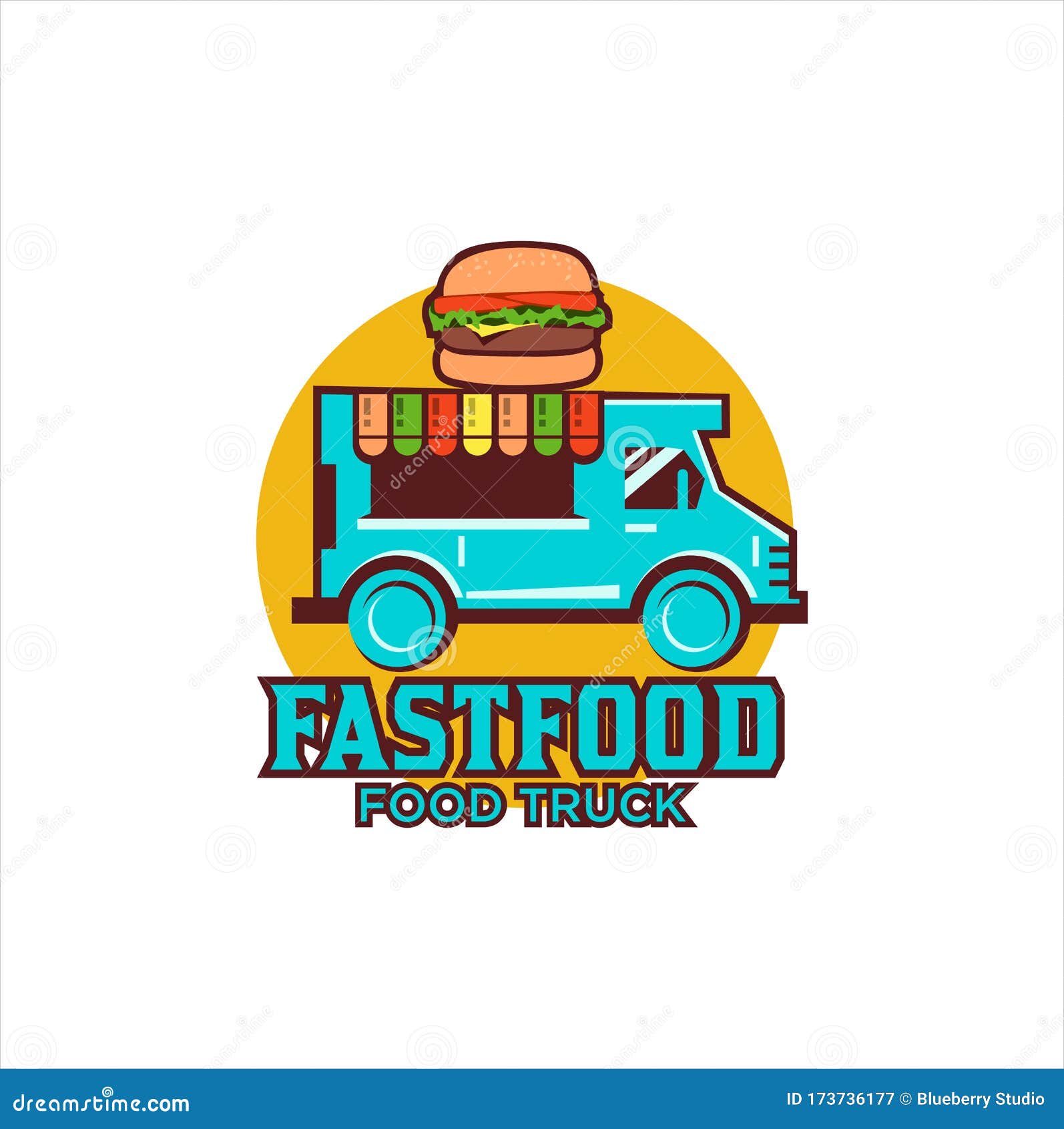 Ilustración Vectorial Con El Logotipo De Food Truck Hamburger Ilustración De  Vectores Con El Logotipo Del Camión De Comida Rápida Ilustración del Vector  - Ilustración de inconformista, cartel: 173736177