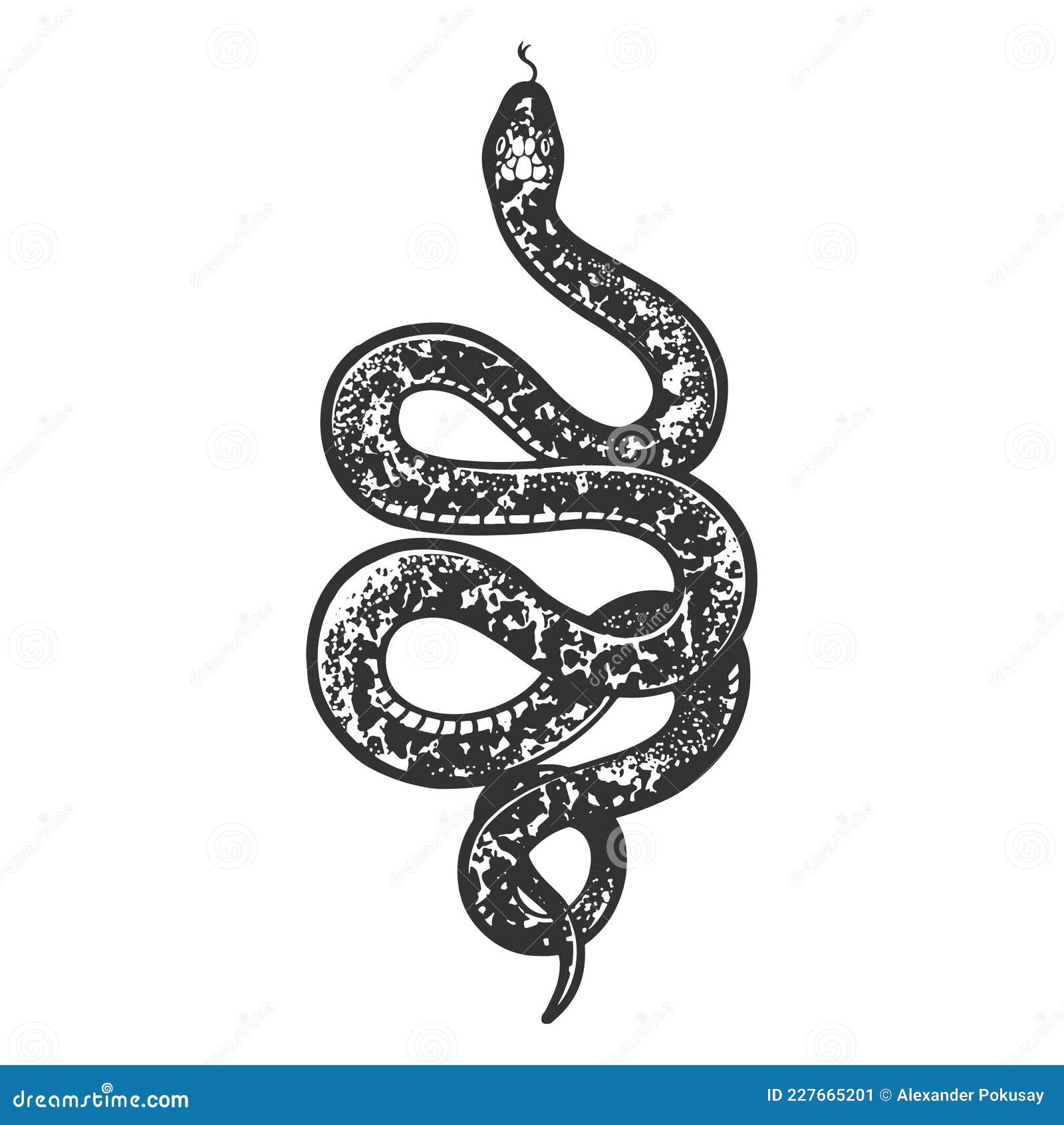 Ilustración Vectorial De Dibujo De Tatuajes De Serpiente Ilustración del  Vector - Ilustración de handmade, cobra: 227665201
