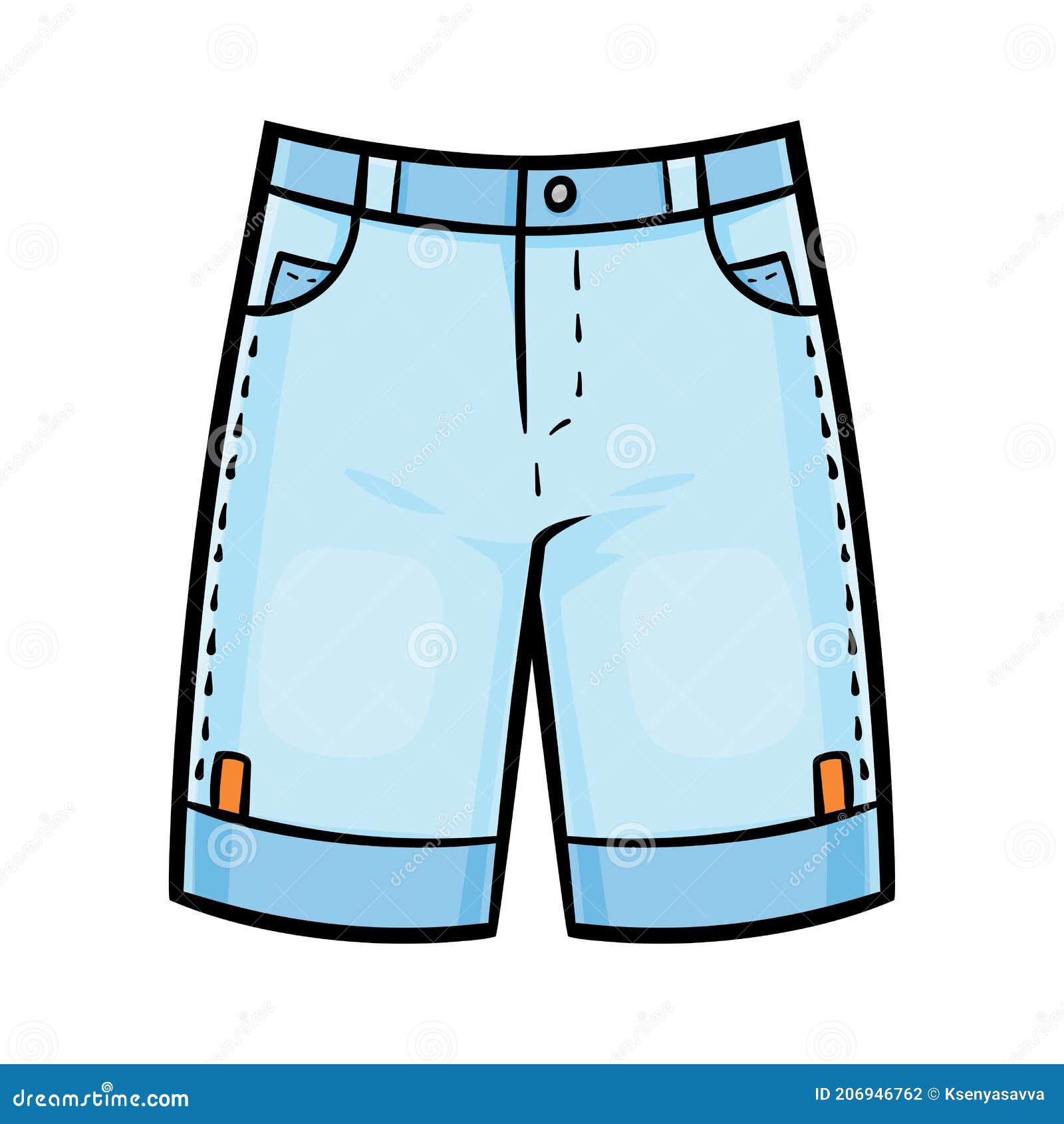 Ilustración Vectorial De Dibujos Animados Para Niños Hombres Pantalones  Cortos De Jeans Ilustración del Vector - Ilustración de estilo,  cortocircuitos: 206946762