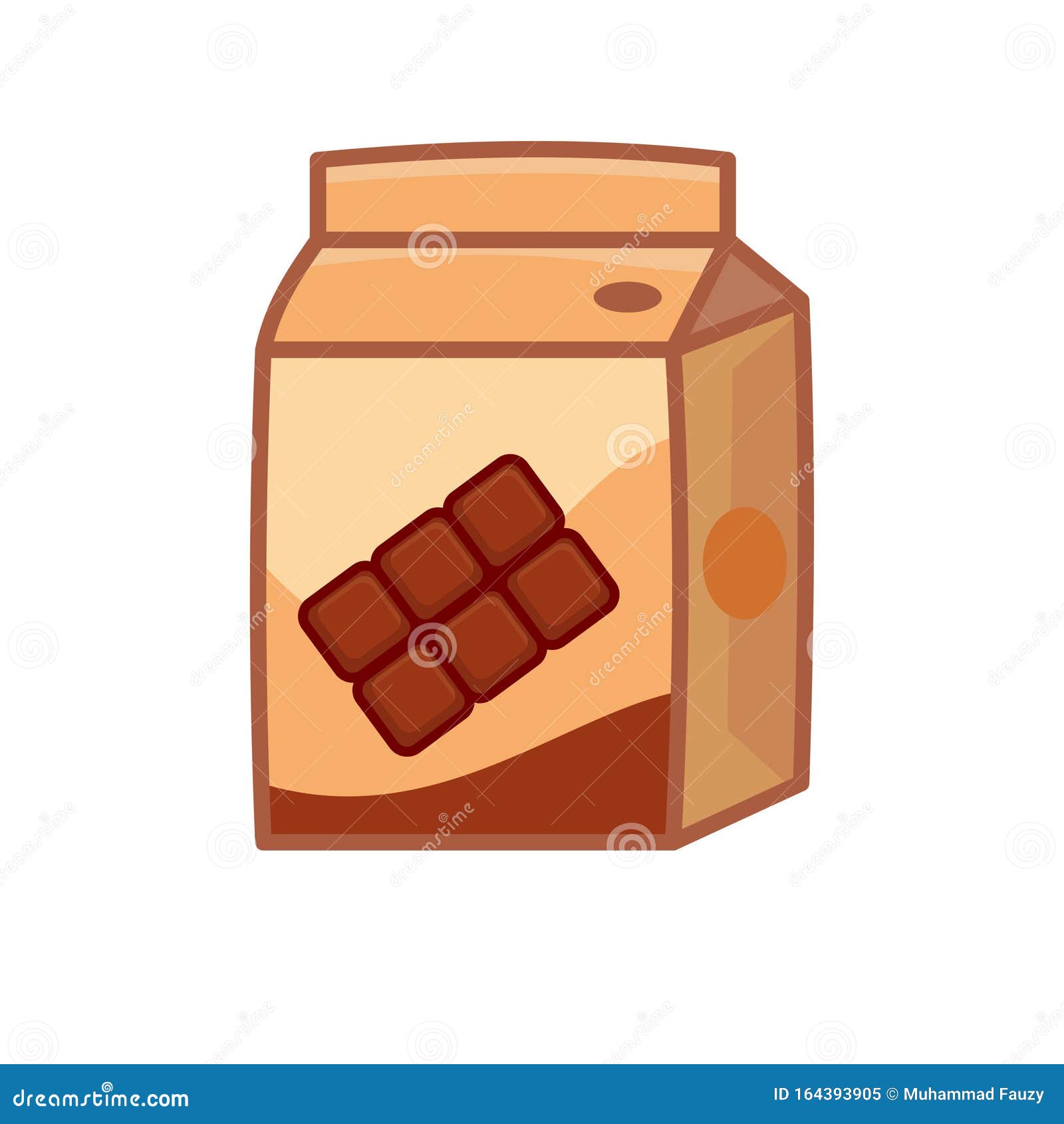 Ilustración Vectorial De La Caja De Leche De Chocolate Ilustración del  Vector - Ilustración de icono, empaquetado: 164393905