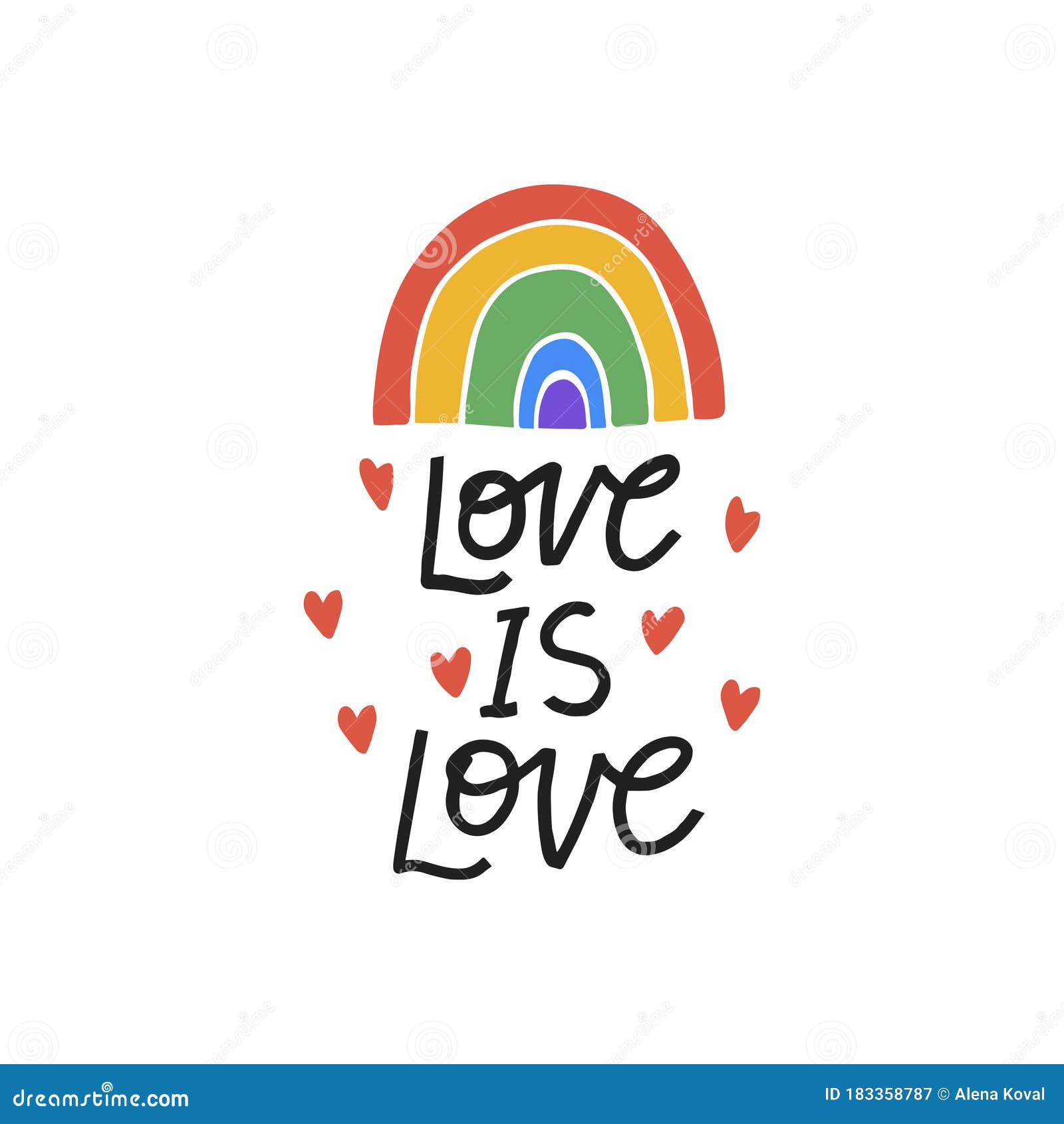 Ilustración Vectorial De La Comunidad Lgbt. Frase Escrita a Mano Con Arco  Iris Stock de ilustración - Ilustración de feliz, plano: 183358787