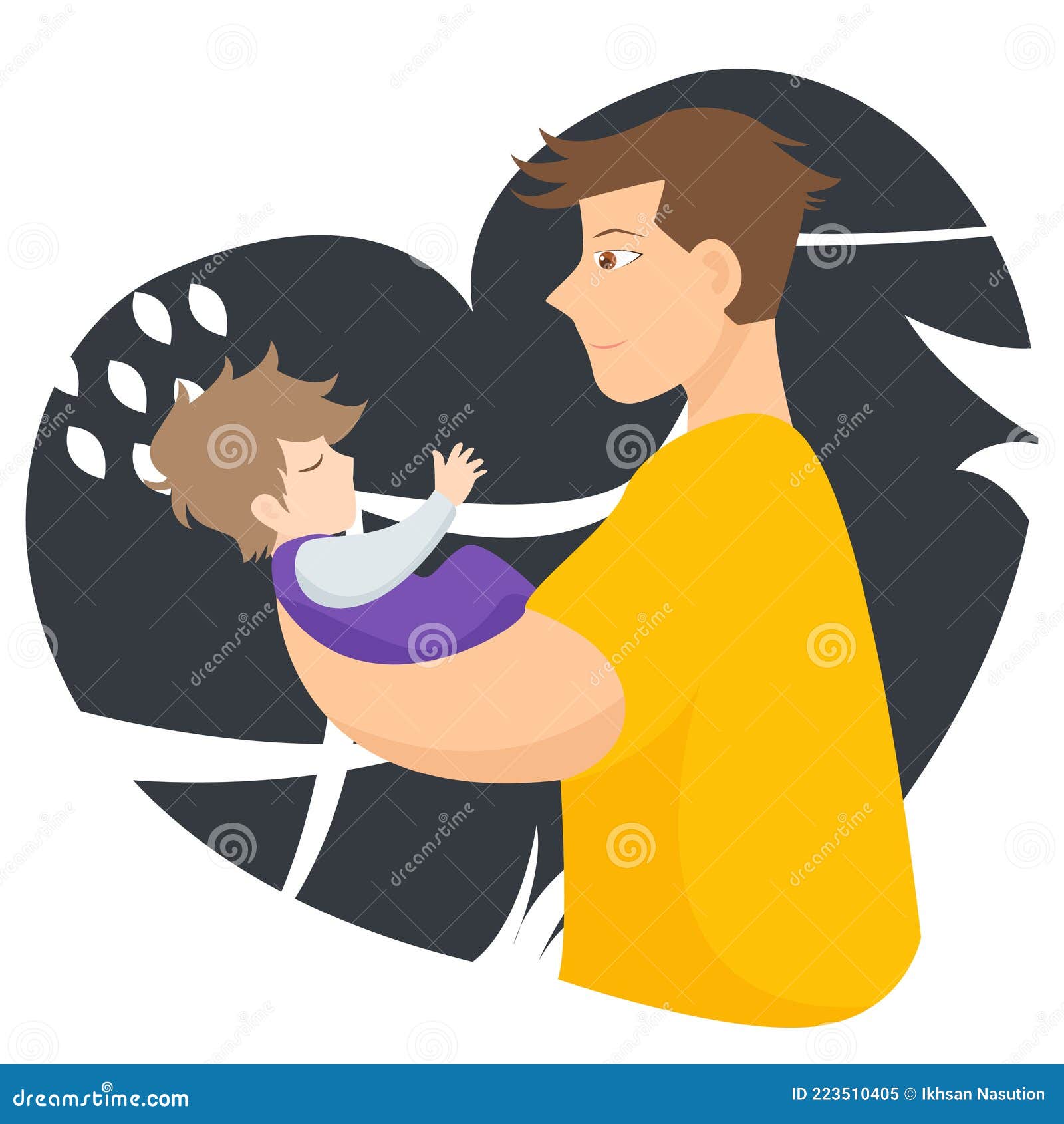 Ilustración Vectorial Del Padre Del Anime Sosteniendo Al Bebé En Brazos  Ilustración del Vector - Ilustración de gente, padres: 223510405