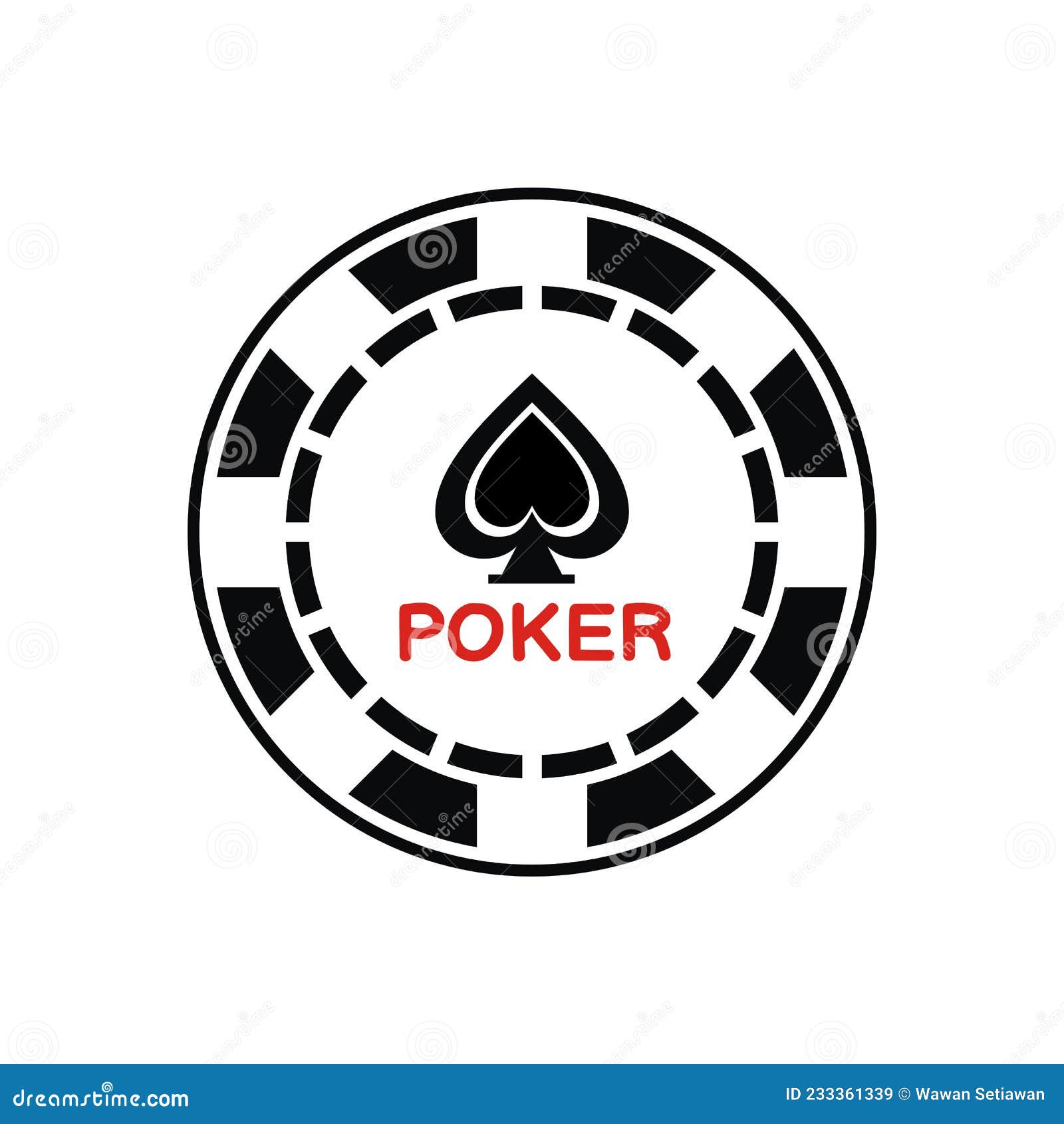 Ilustración Vectorial Gráfico De Fichas De Póker Con Logotipo De Spade  Ilustración del Vector - Ilustración de tarjetas, juego: 233361339