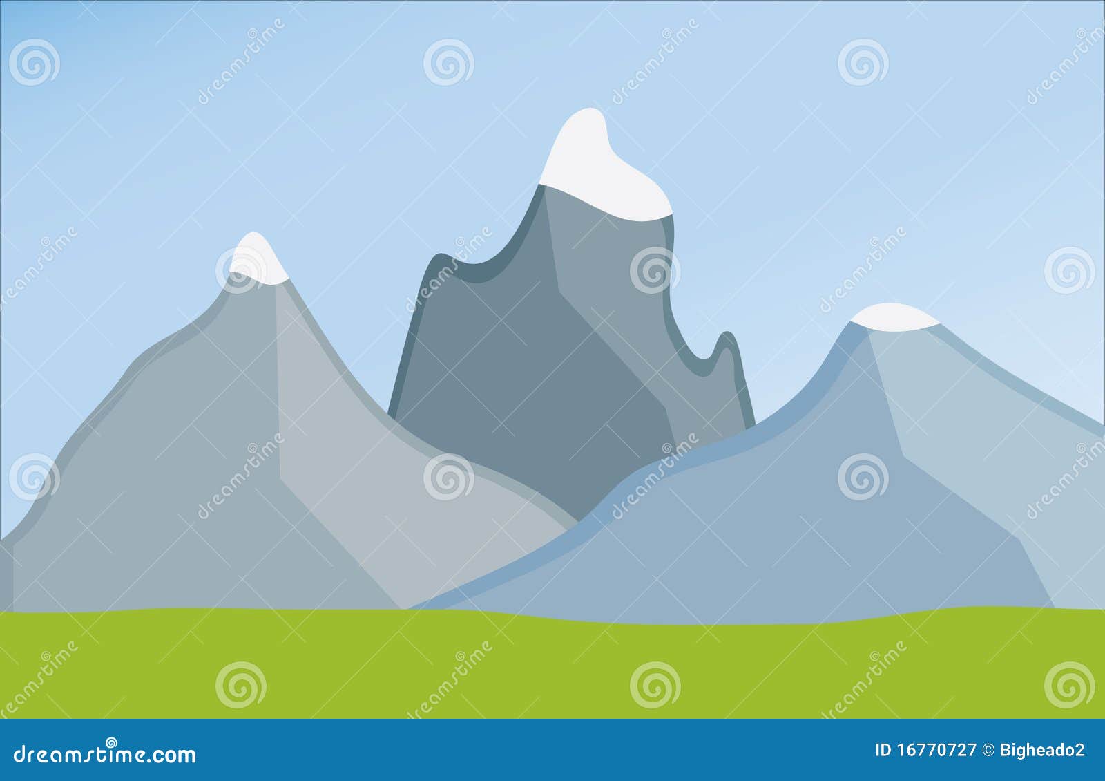 Ilustración De La Montaña Fotografía de archivo libre de regalías