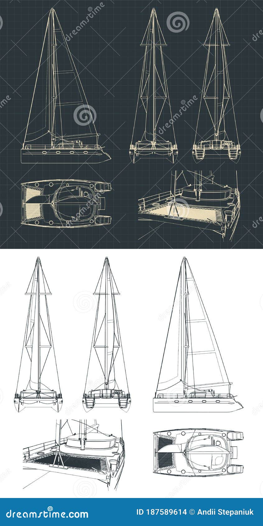 dibujo de catamaranes