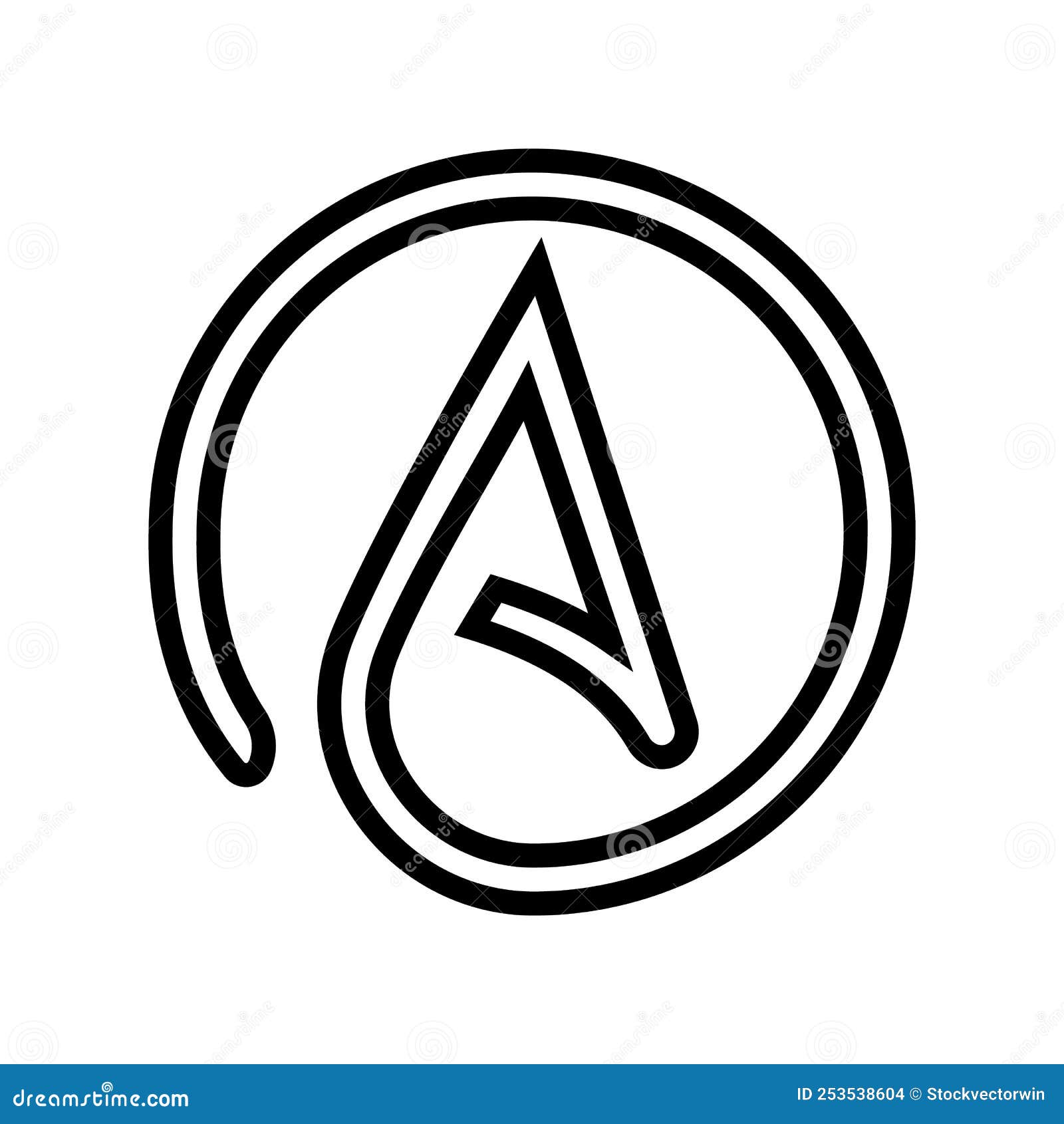 Ilustración Vectorial De La Línea De Agnosticismo De Ateísmo