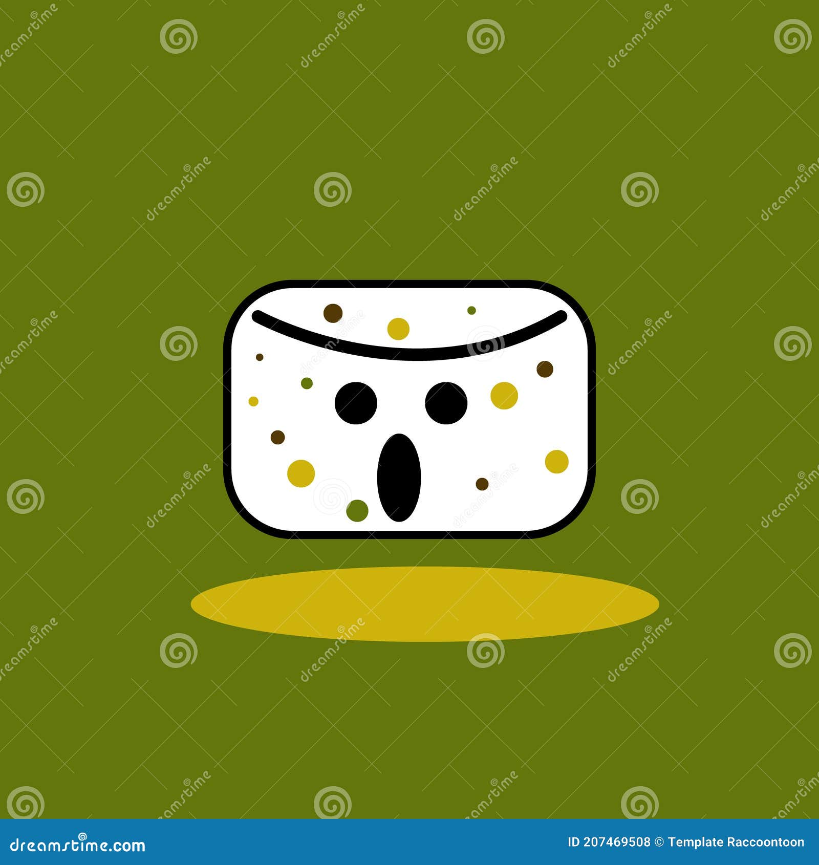 Ilustration Cartoon Grapich of Brown Marshmello Character Stock  Illustration - Illustration of marshmello, perfect: 207469508