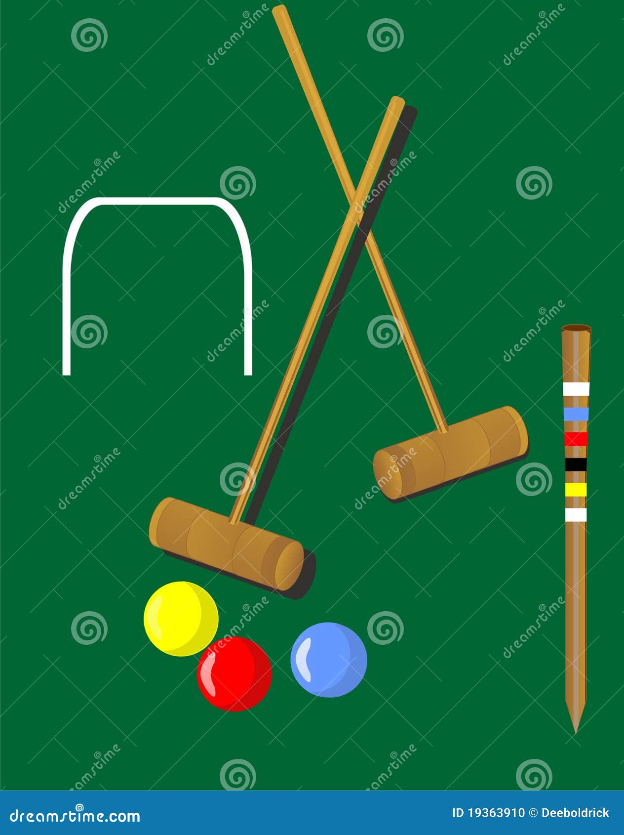 Ilustração do Croquet ilustração stock. Ilustração de jogar 19363910