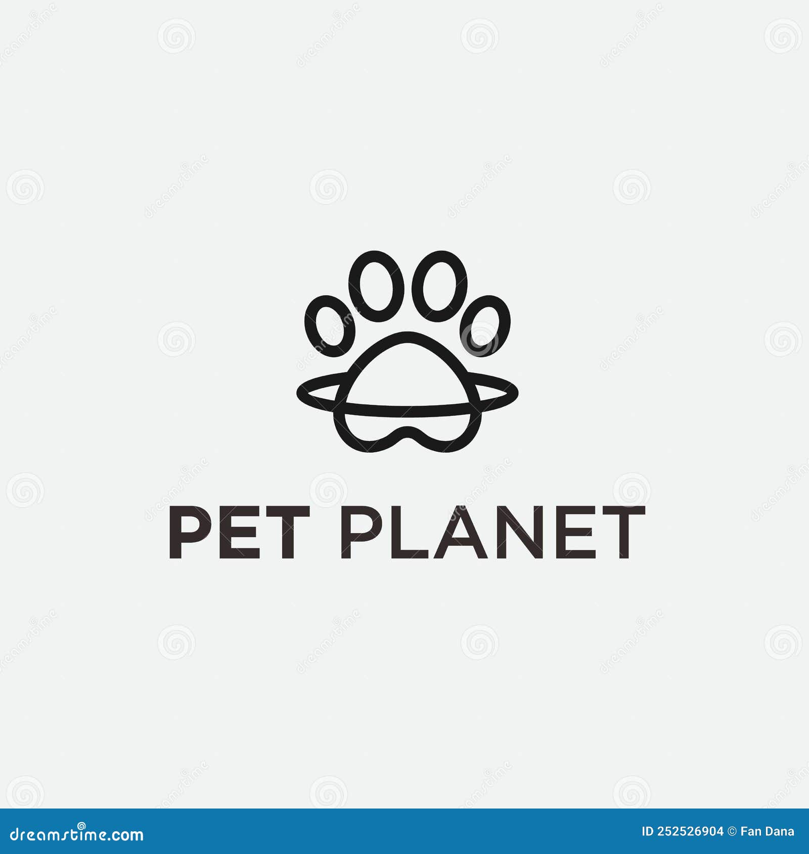 Ilustração Do Vetor De Design Do Logotipo Do Pet World Ilustração do