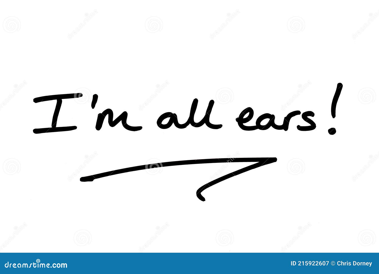 Im all ears stock illustration. Illustration of memo 215922607