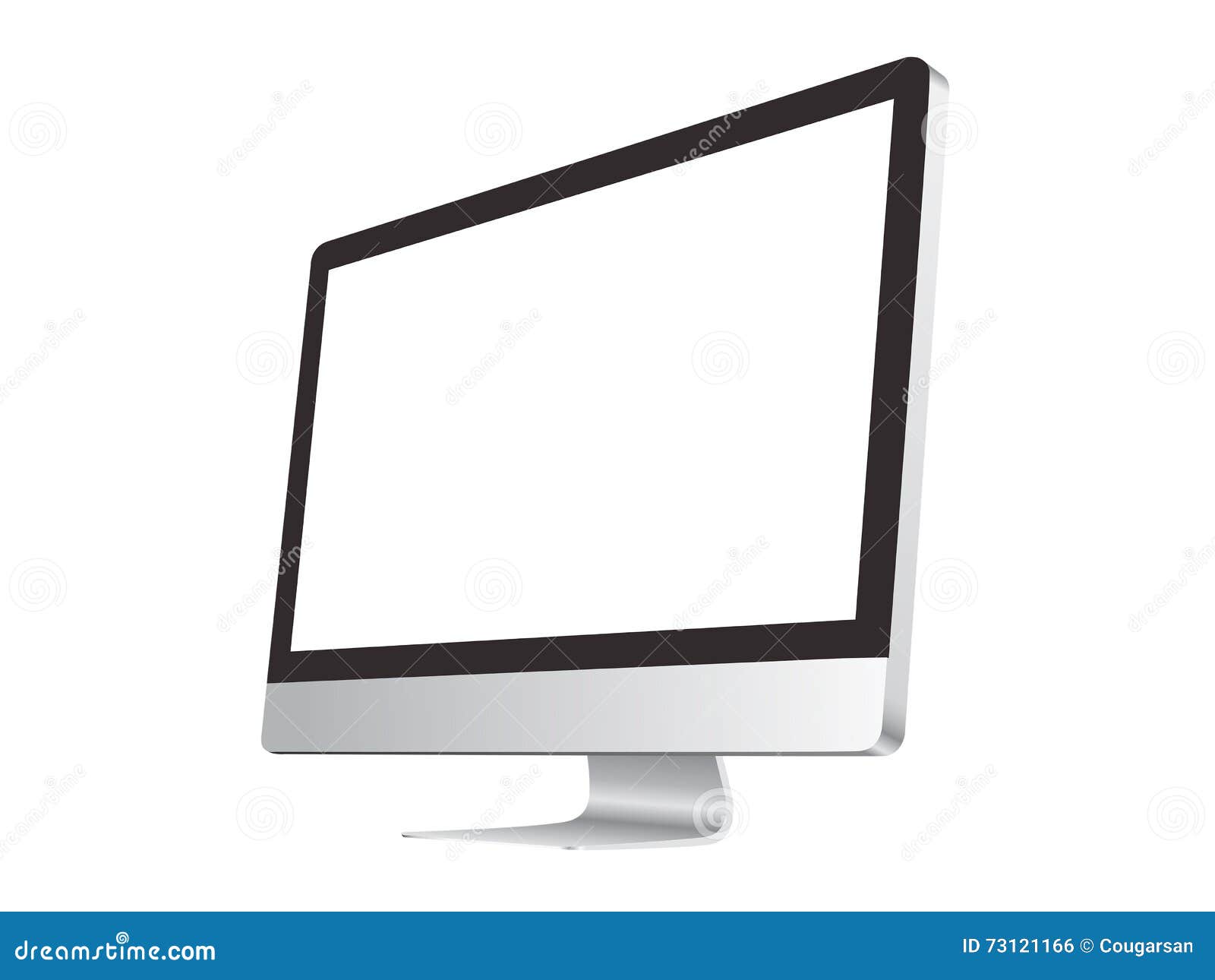 imac computer on white background mockup