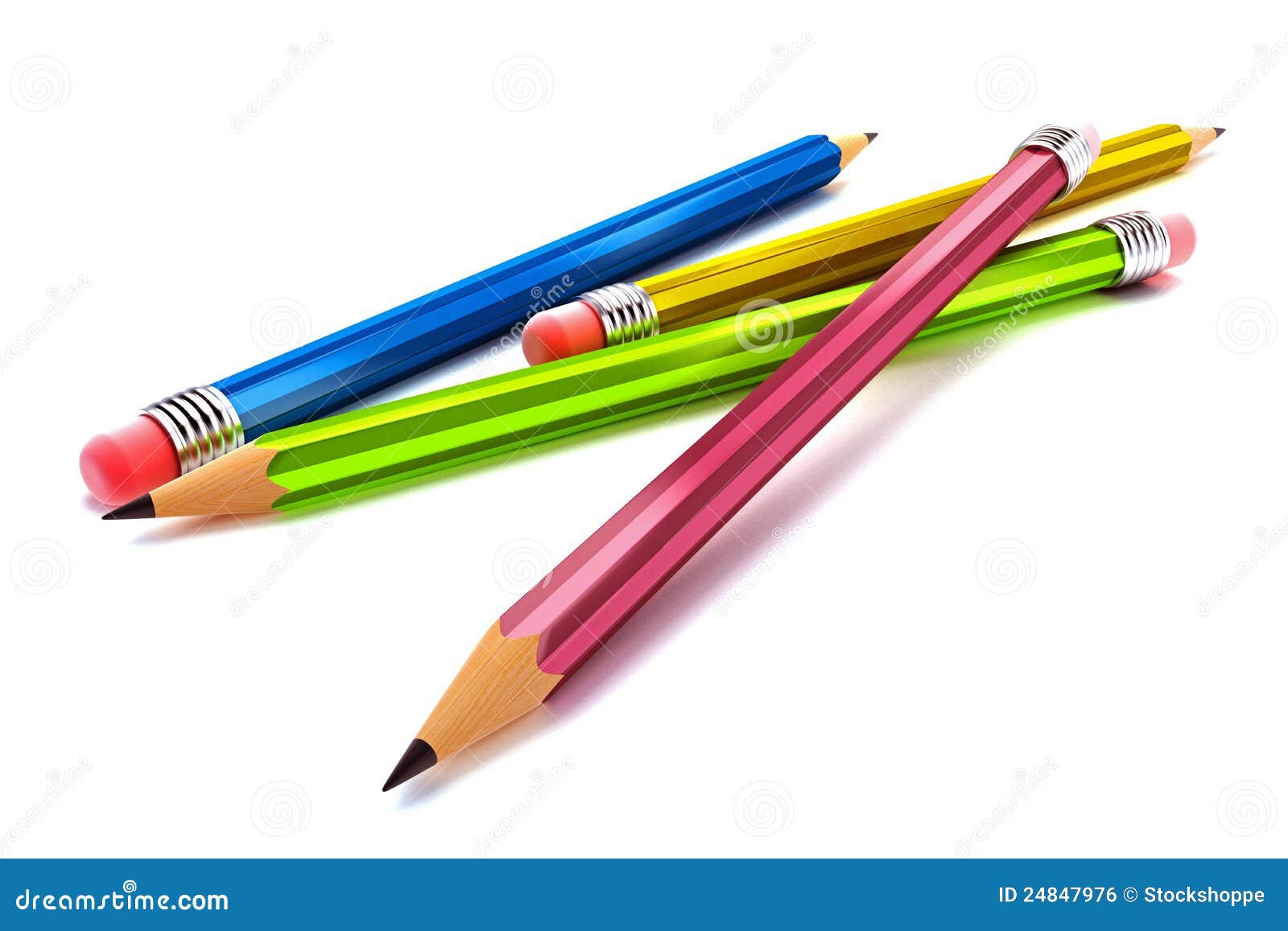 Image 3d des crayons illustration stock. Illustration du éducation 24847976