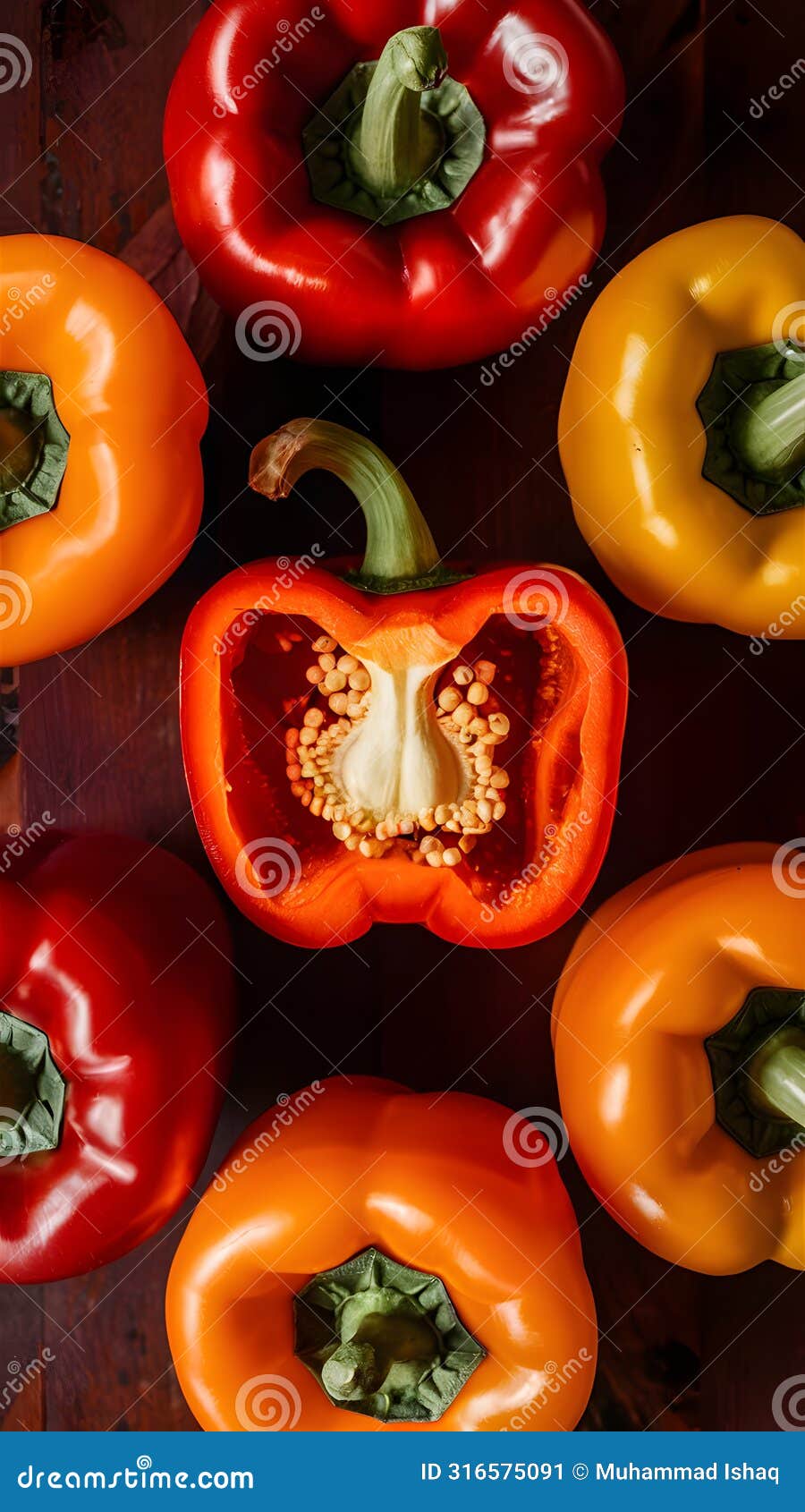 image an artistic portrayal of paprika bell peppers in photography