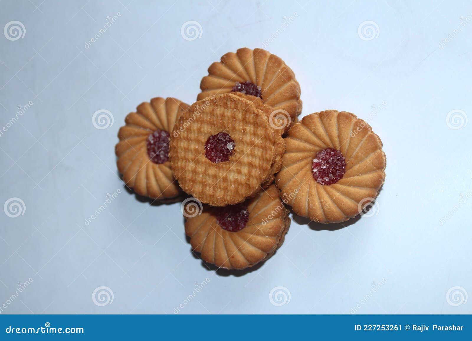 stack of sweetmeal digestive biscuits  on white background