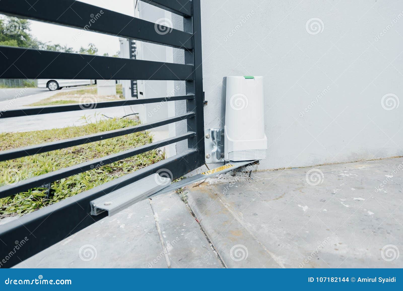 Automatic Door Gate with Motor Stock Photo Image of iron, design