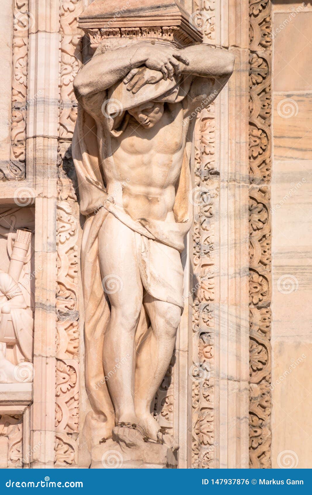 Statue at Cathedral Milan Italy Stock Photo Image of closeup