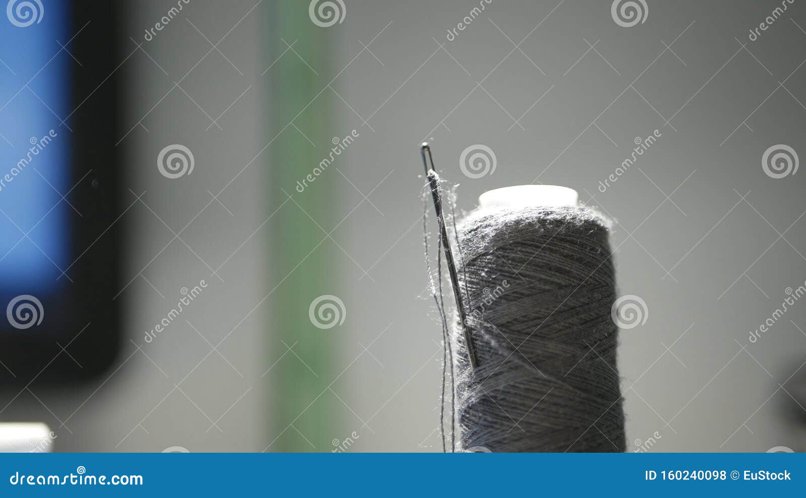 Image with Bobbin with Needle and Thread Used in Tailoring Work Stock Photo Image of closeup