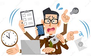 Busy Man Cartoon Vector CartoonDealer 52491539